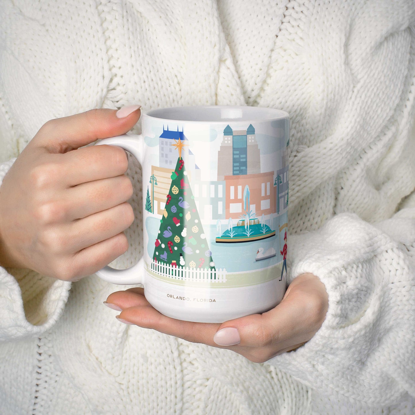 Orlando Florida Christmas Cheer | 15oz Holiday Coffee Mug