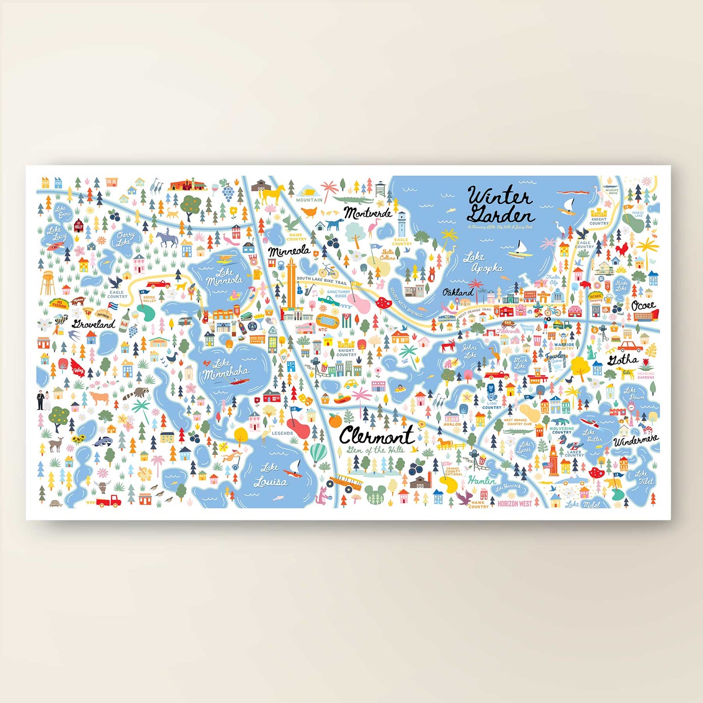 West Orange to Lake County | 6x11 | City Series | Jumbo Postcard