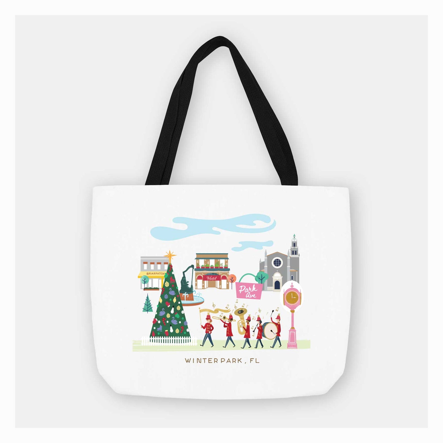 Winter Park Christmas Cheer | Holiday Tote Bag - A. B. Newton and Company