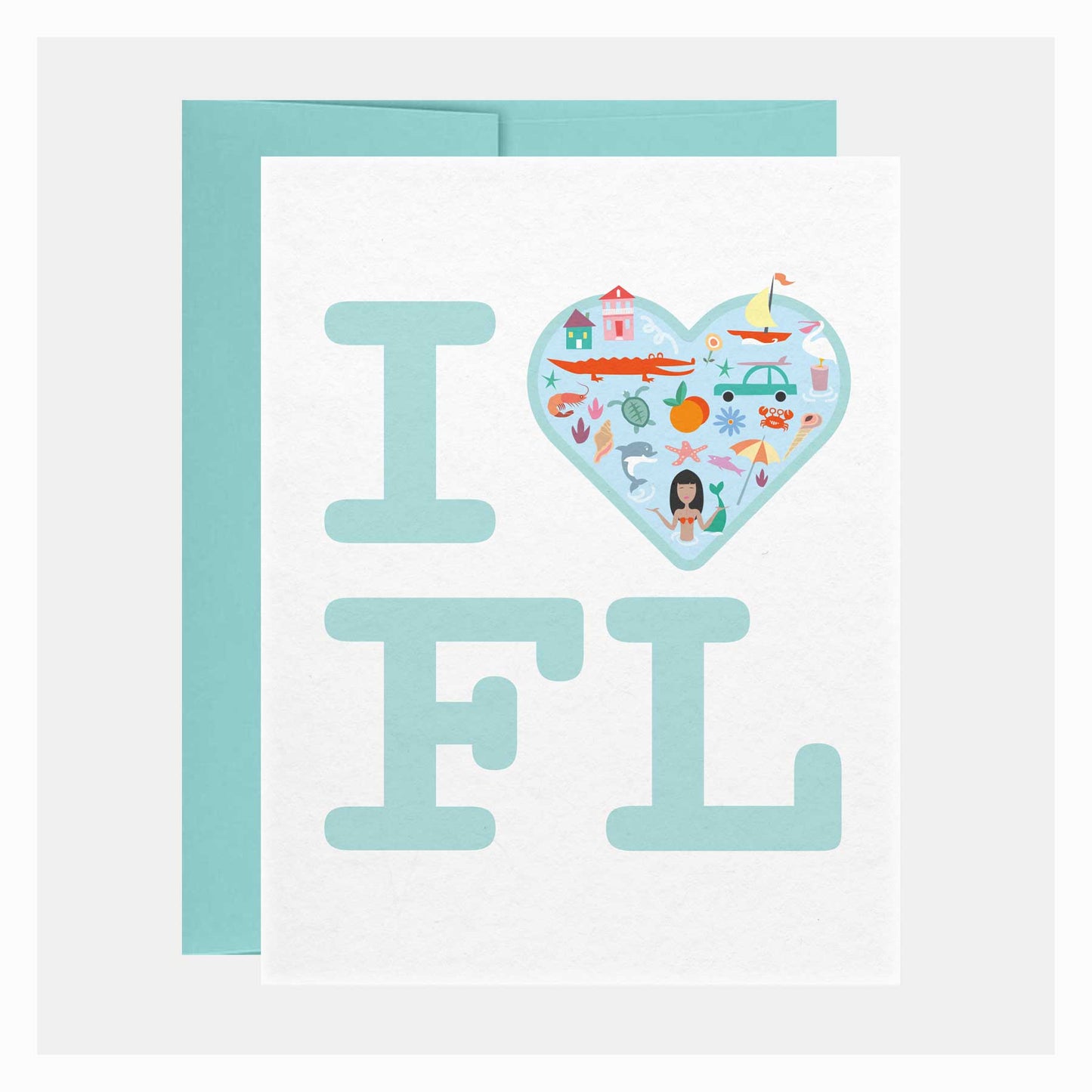 Whimsy I Heart Florida | Greeting Card - A. B. Newton and Company