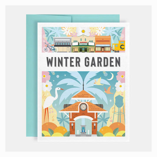 Winter Garden Florida Montage Greeting Card | City Series | Single and 8 Pack - A. B. Newton and Company