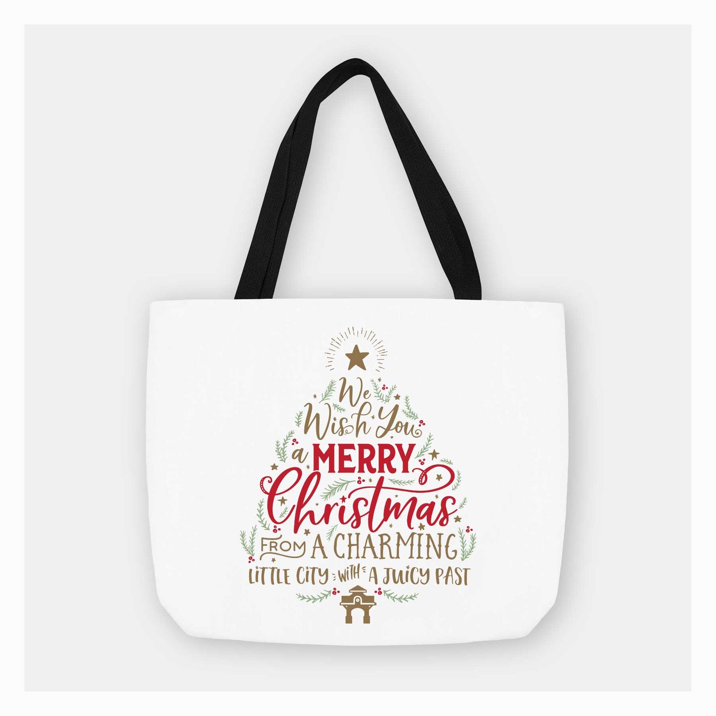 Merry Christmas from a Charming Little City | Holiday Tote Bag - A. B. Newton and Company