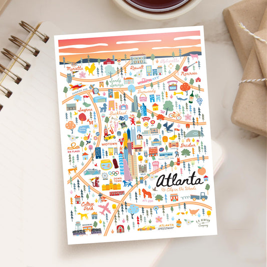 Atlanta GA 5x7 City Series Postcard