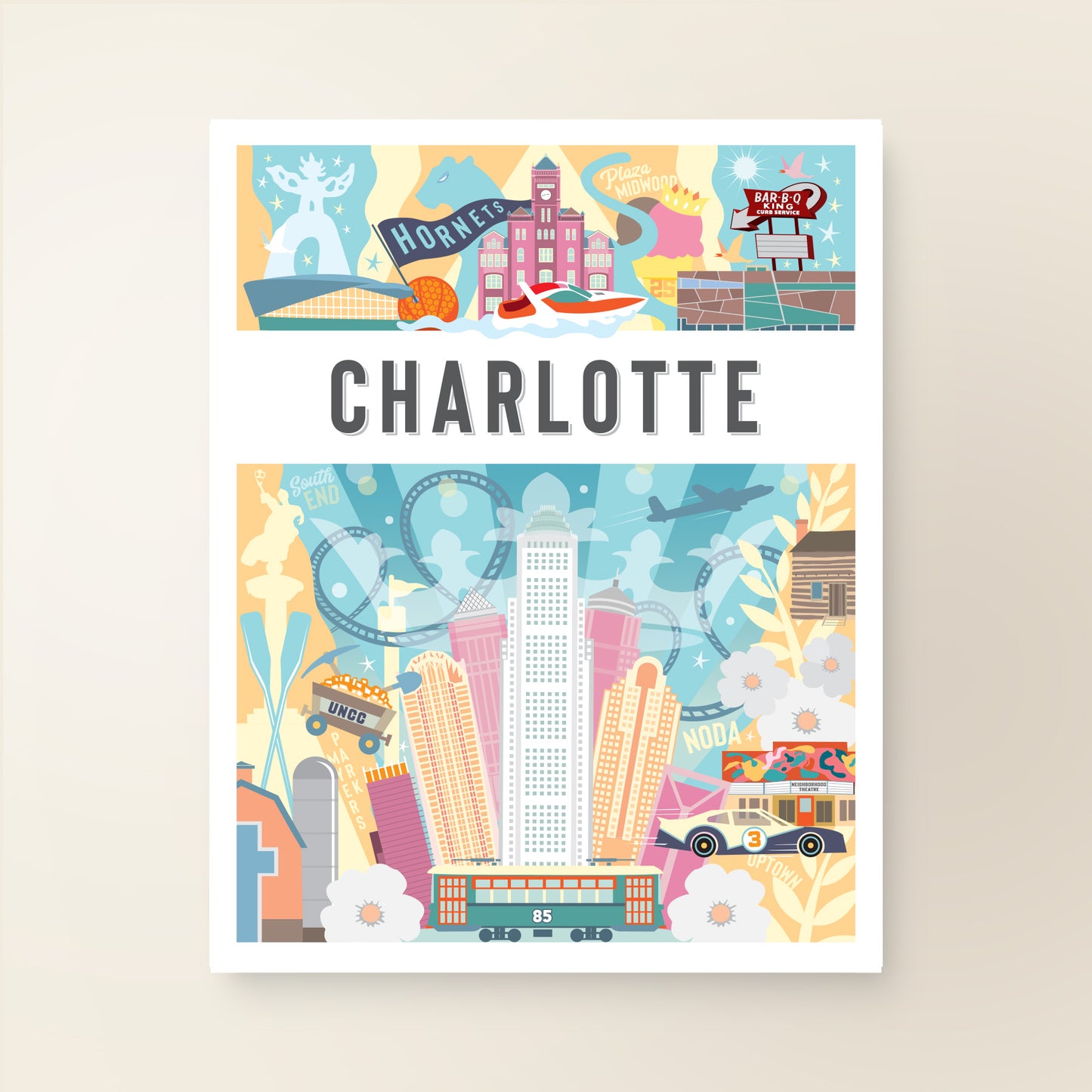 Charlotte North Carolina Montage - A. B. Newton and Company