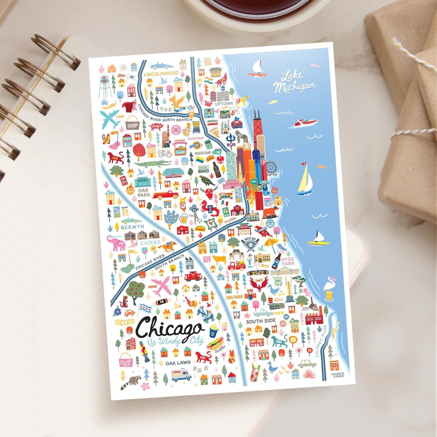 Chicago IL 5x7 City Series Postcard