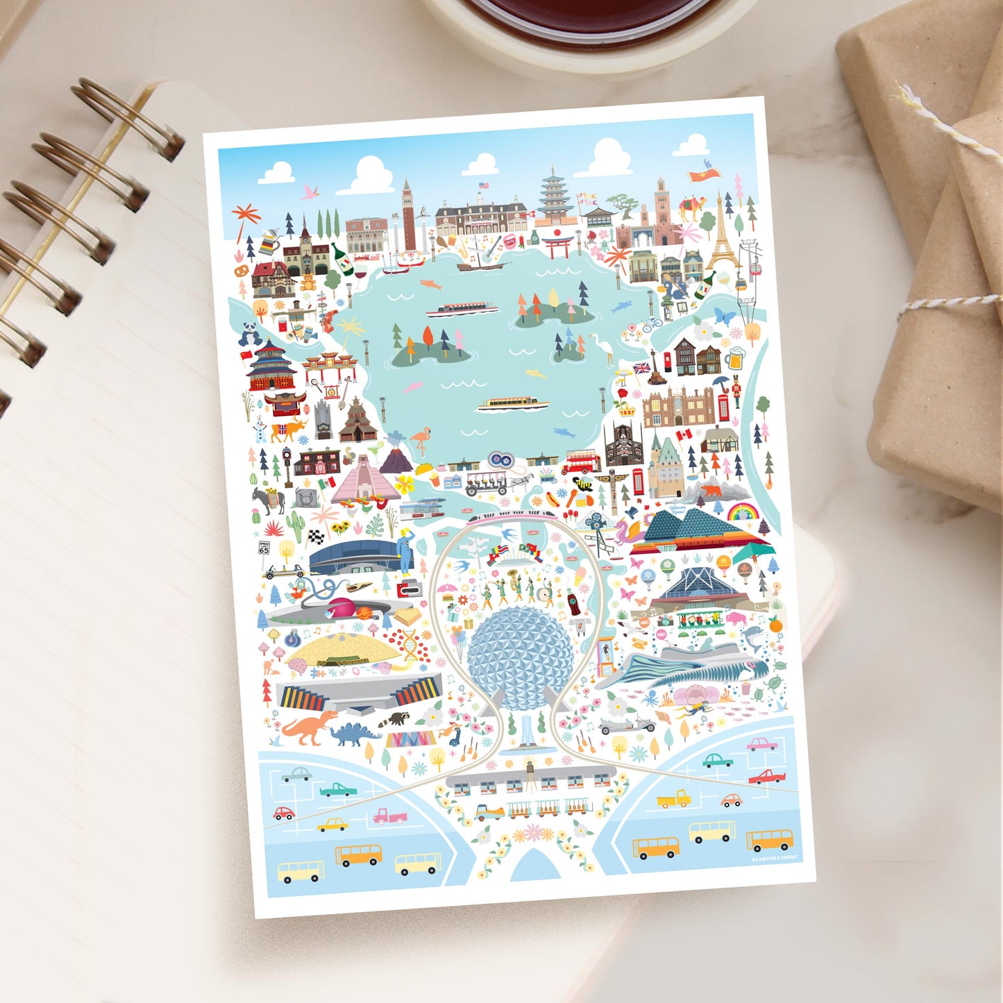 World of Tomorrow Postcard | 5x7 | Orlando Florida | Theme Park Series
