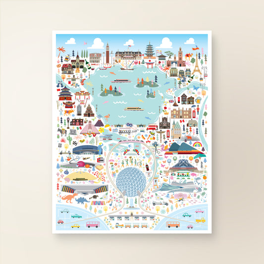 World of Tomorrow Print | Orlando Florida | Theme Park Series - A. B. Newton and Company