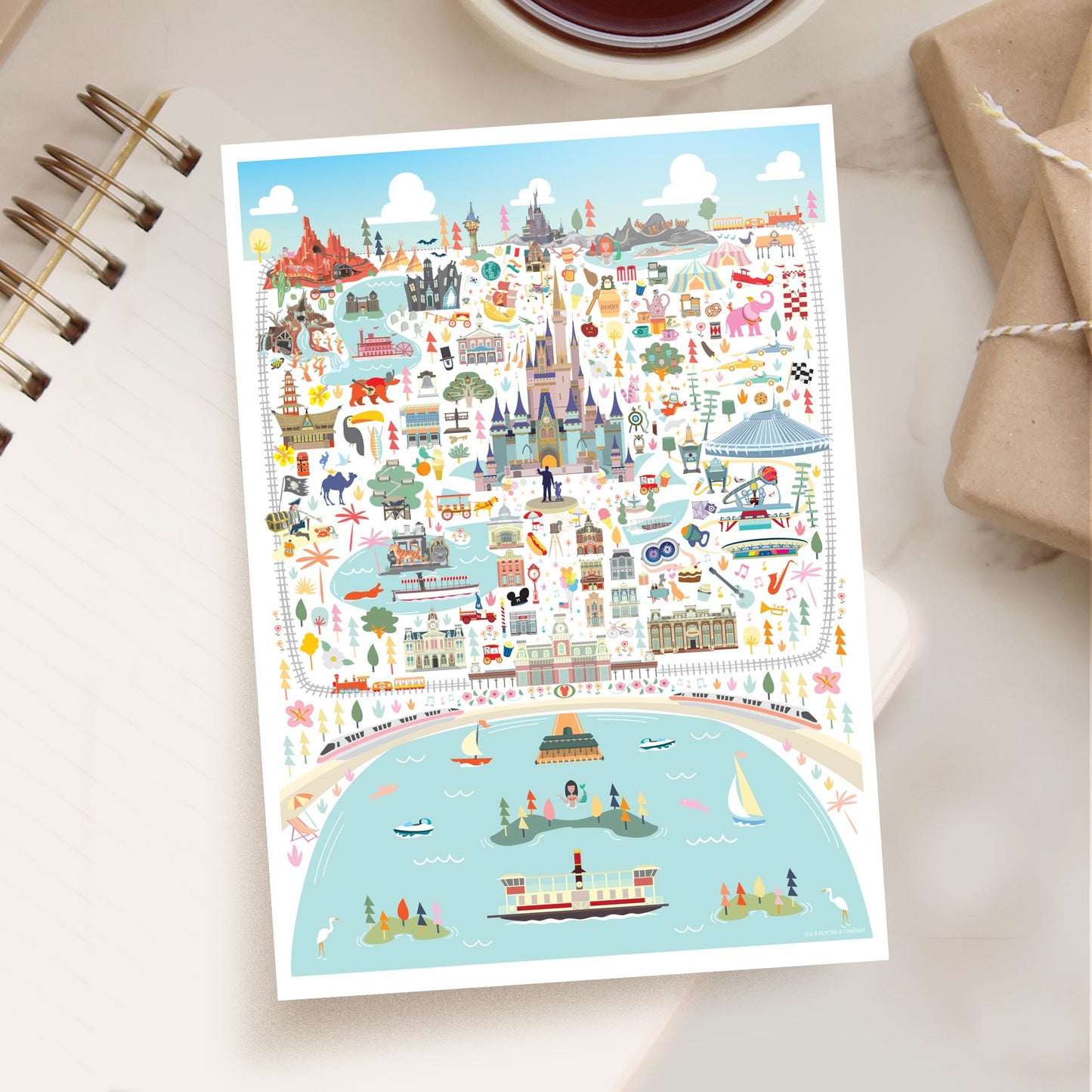 The Kingdom Postcard | 5x7 | Orlando Florida | Theme Park Series - A. B. Newton and Company
