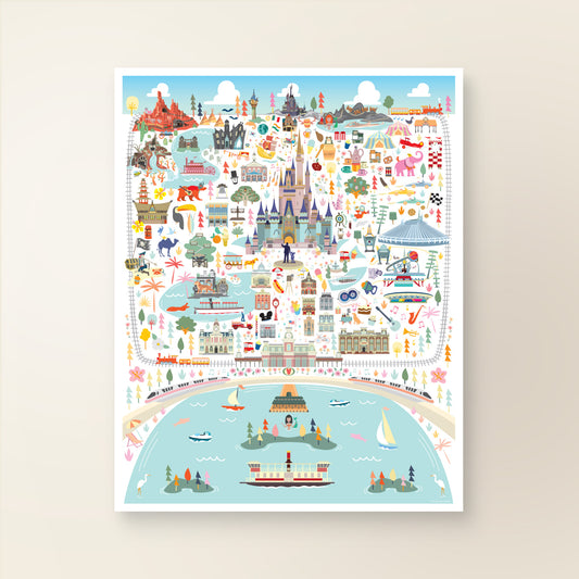 The Kingdom Print | Orlando Florida | Theme Park Series - A. B. Newton and Company