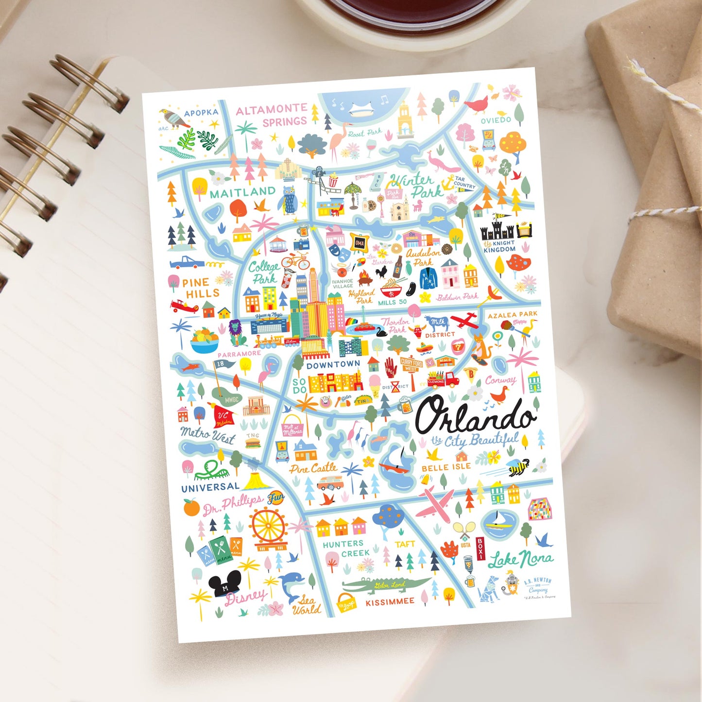 Orlando FL 5x7 City Series Postcard