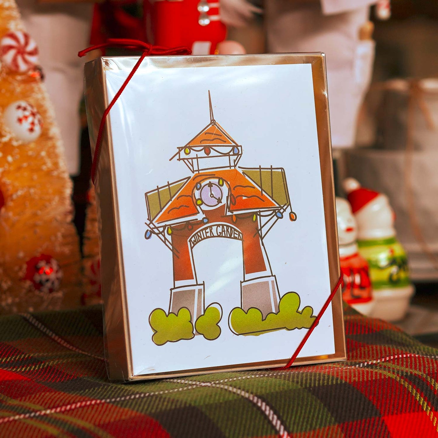 Winter Garden Christmas Clock | Christmas Cards - A. B. Newton and Company