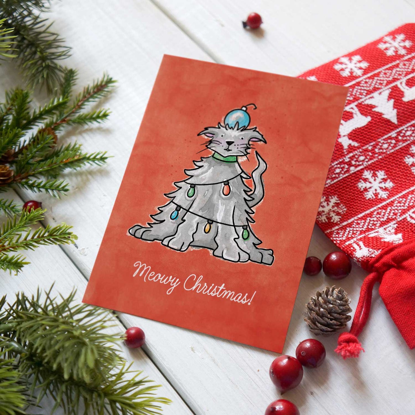 Meowy Christmas Holiday Cards | Christmas Cards - A. B. Newton and Company