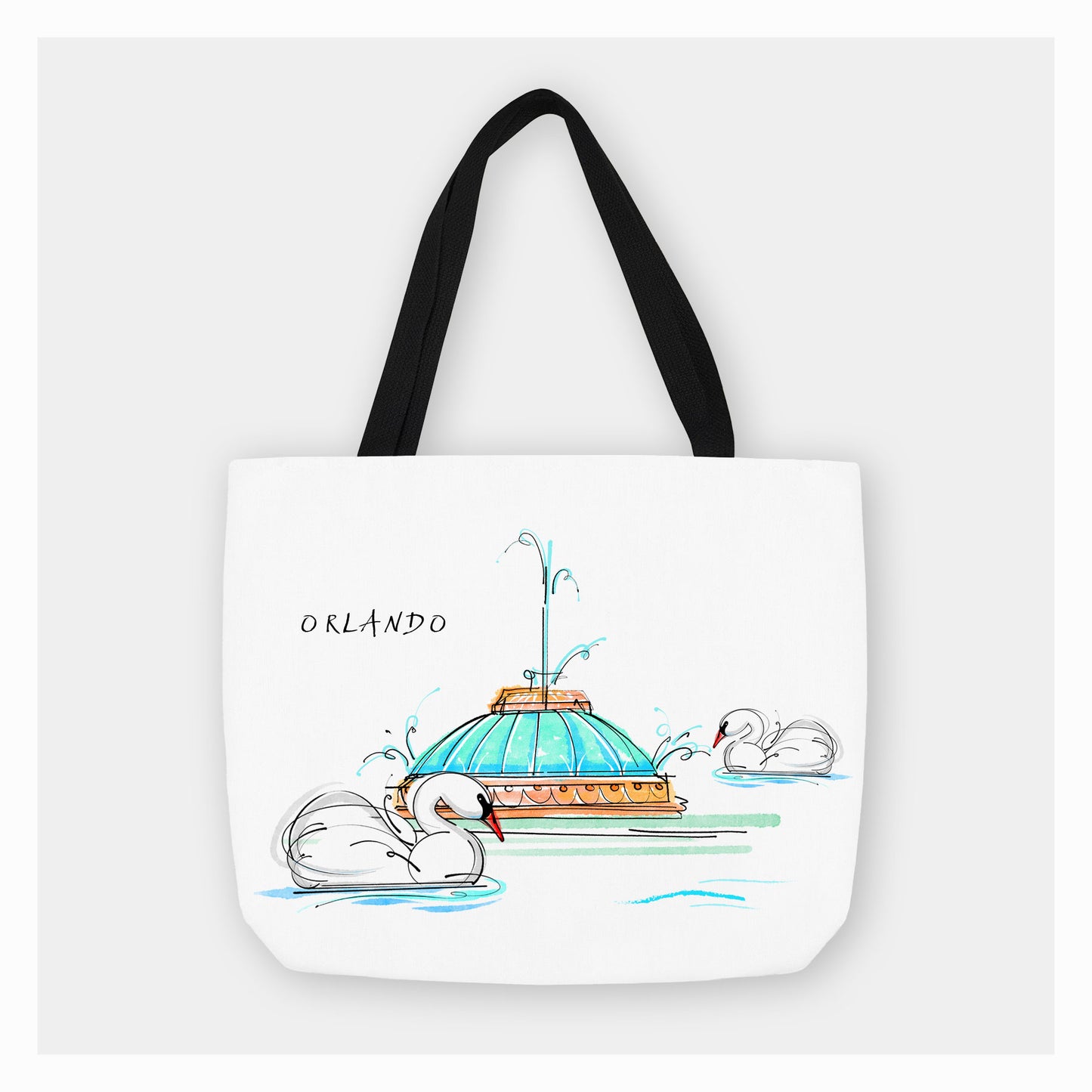 Lake Eola | Watercolor | Tote Bag - A. B. Newton and Company