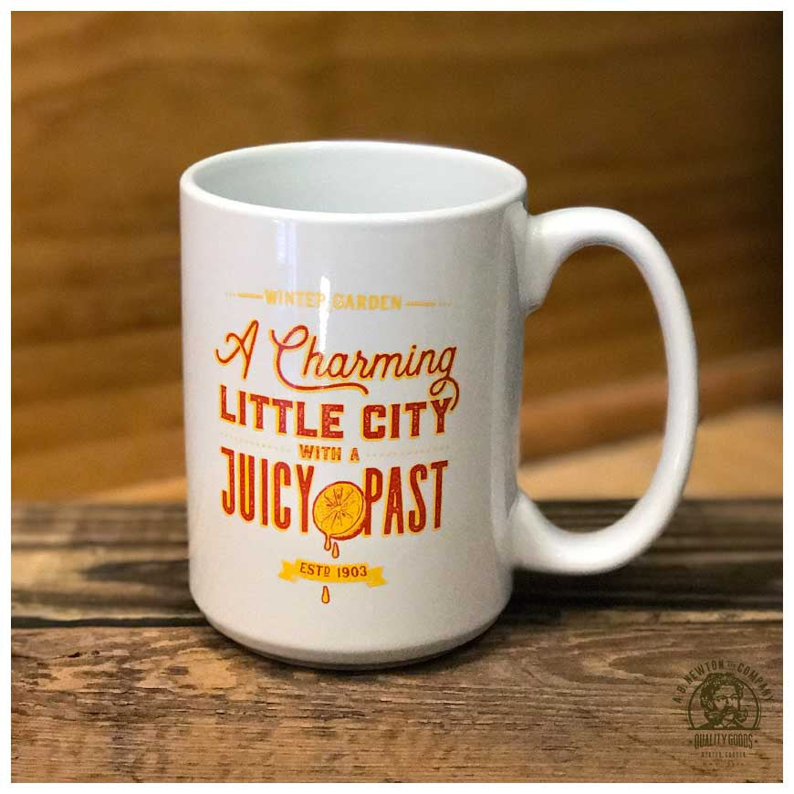 Winter Garden Juicy Past Coffee Mug in White or Blue - A. B. Newton and Company