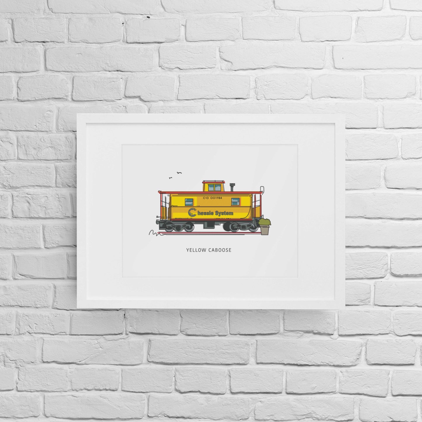 Yellow Caboose | Winter Garden Landmark Series