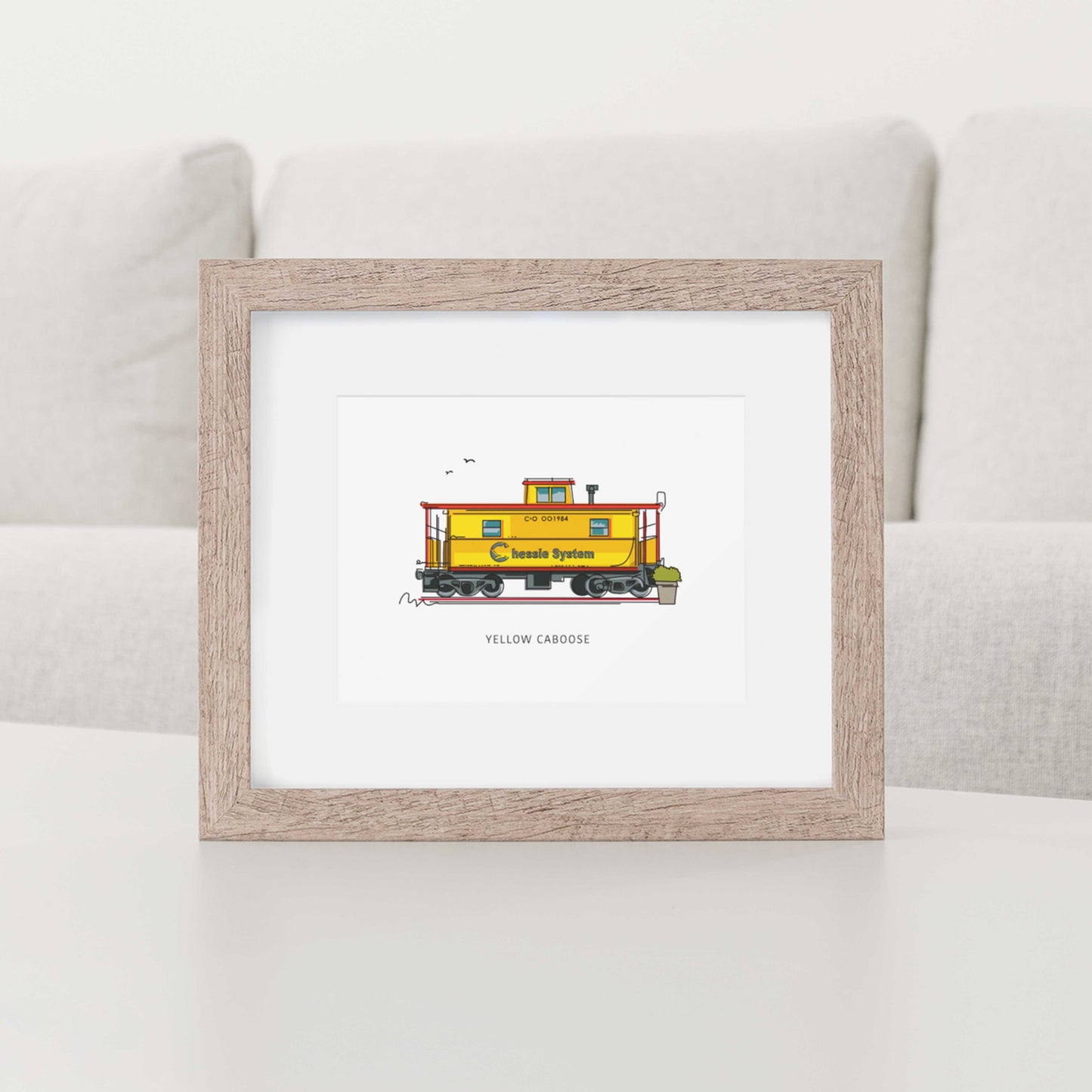 Yellow Caboose | Winter Garden Landmark Series - A. B. Newton and Company
