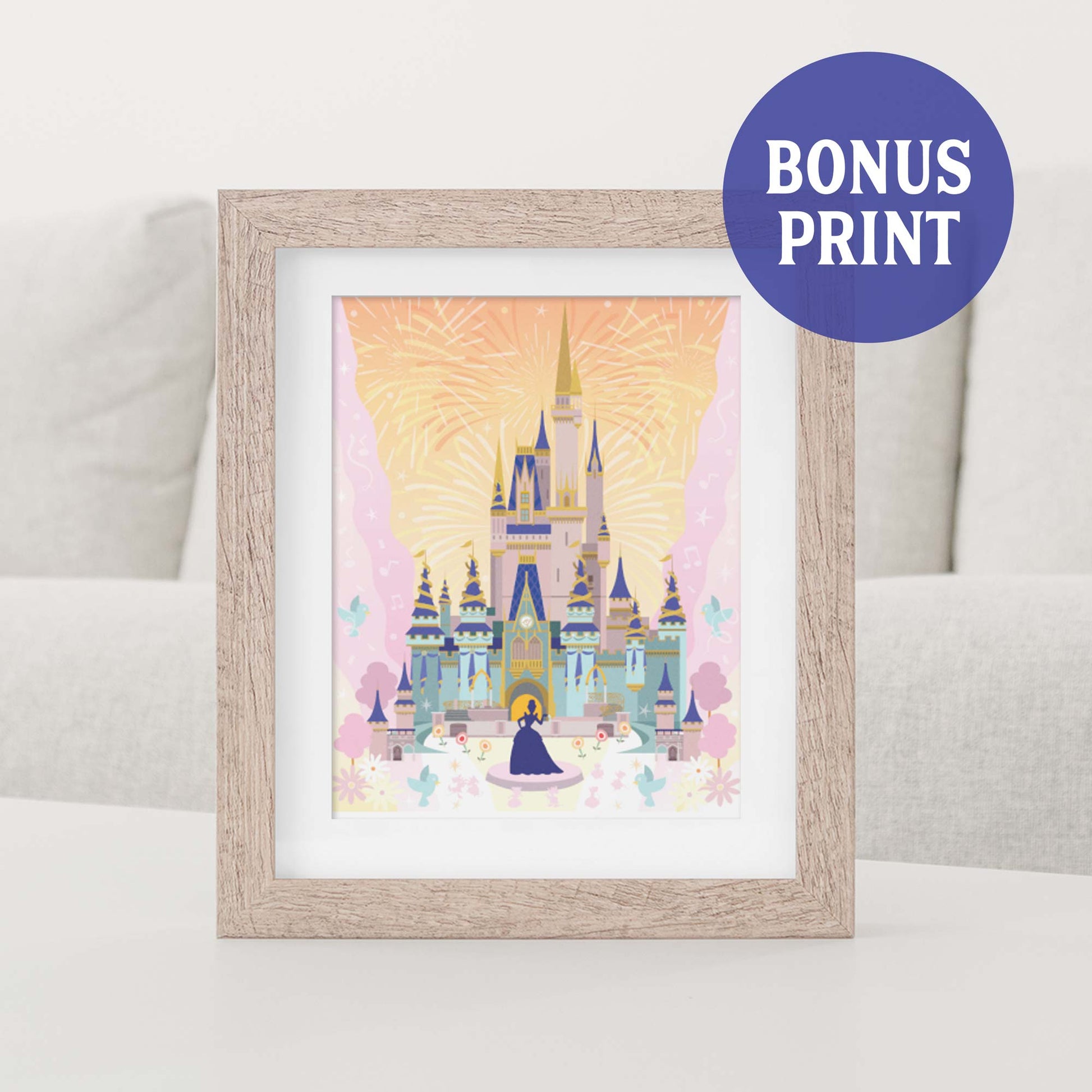 50th Anniversary Holographic Magic Kingdom Print | Day & Night | Orlando Theme Park Series - A. B. Newton and Company