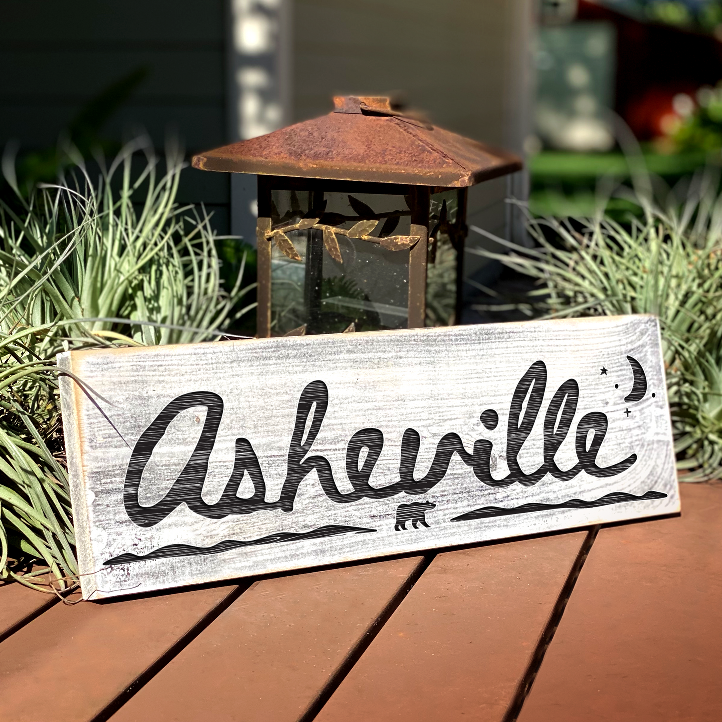 Asheville NC - Handcrafted Artisan Wood Sign - A. B. Newton and Company