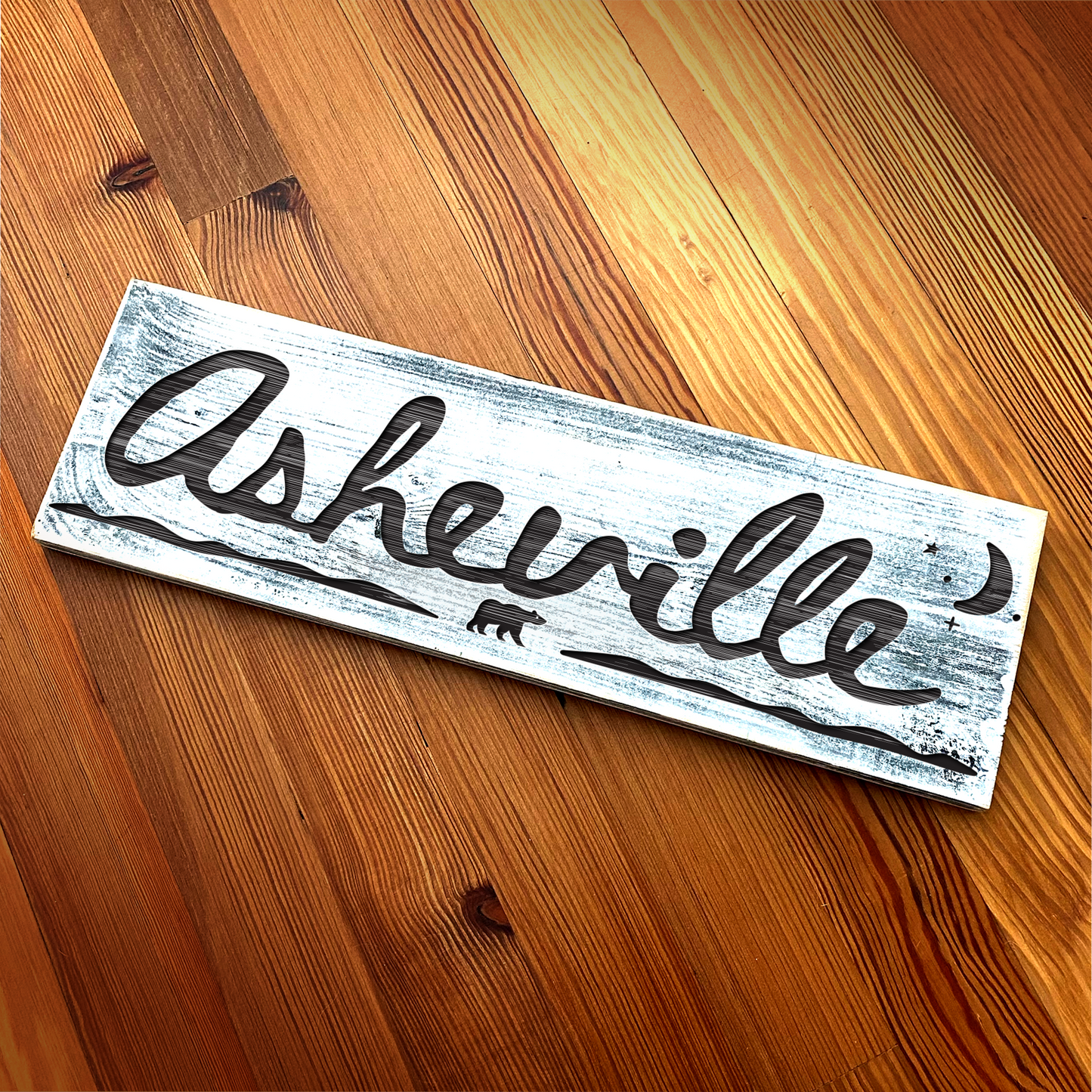 Asheville NC - Handcrafted Artisan Wood Sign - A. B. Newton and Company