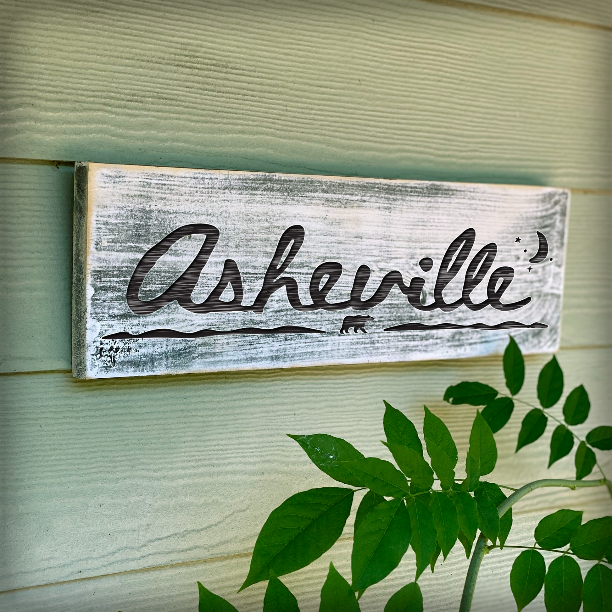 Asheville NC - Handcrafted Artisan Wood Sign - A. B. Newton and Company