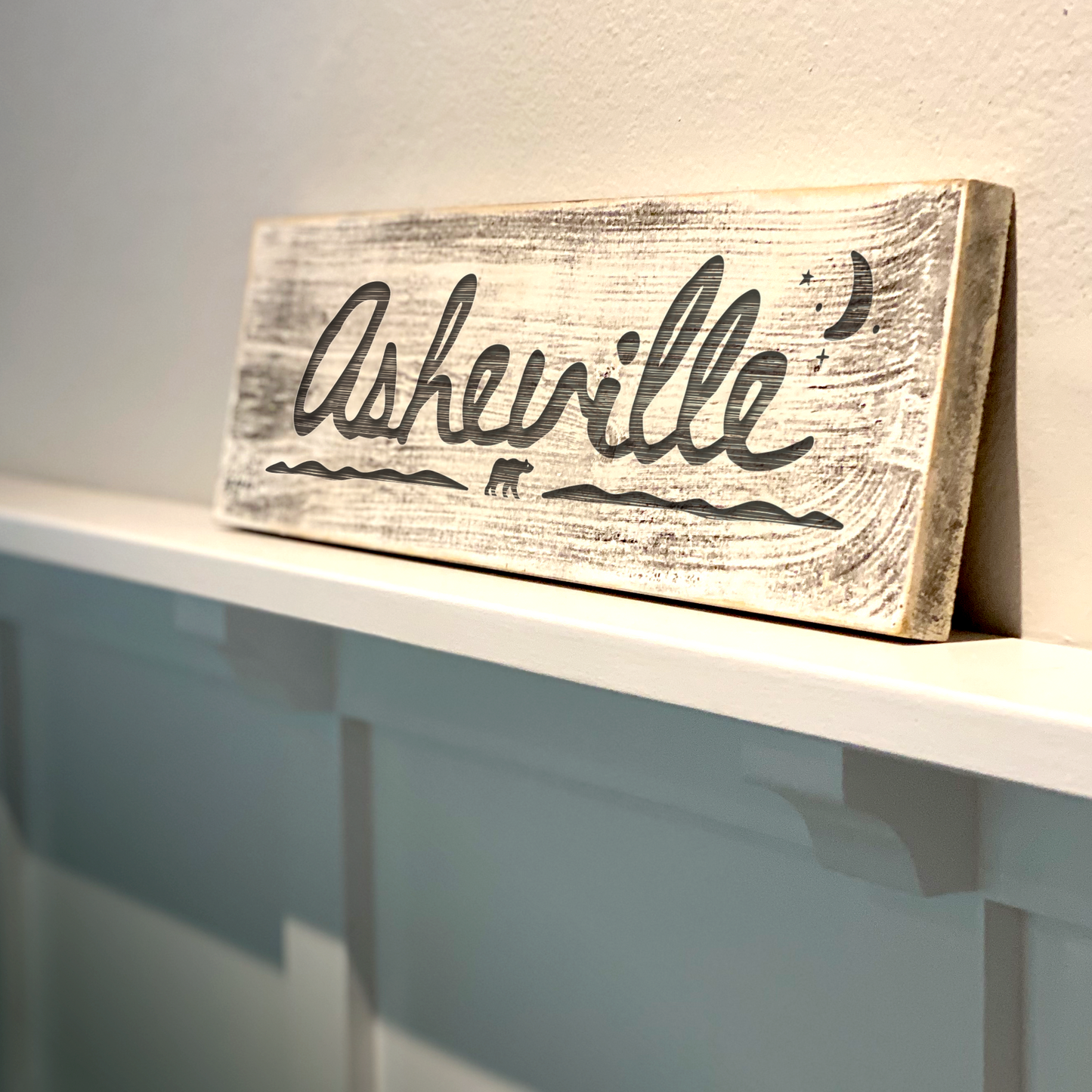 Asheville NC - Handcrafted Artisan Wood Sign - A. B. Newton and Company