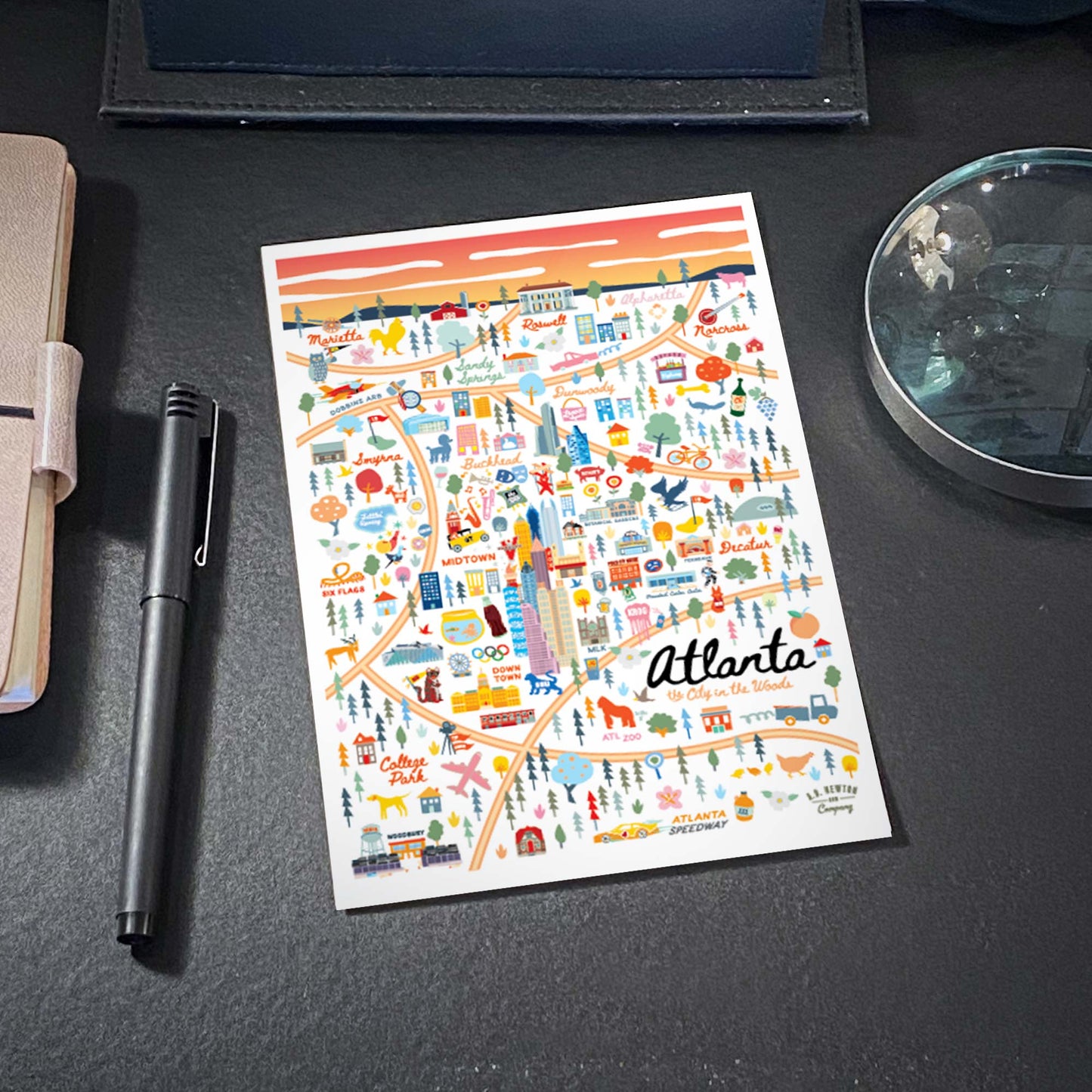 Atlanta GA 5x7 City Series Postcard