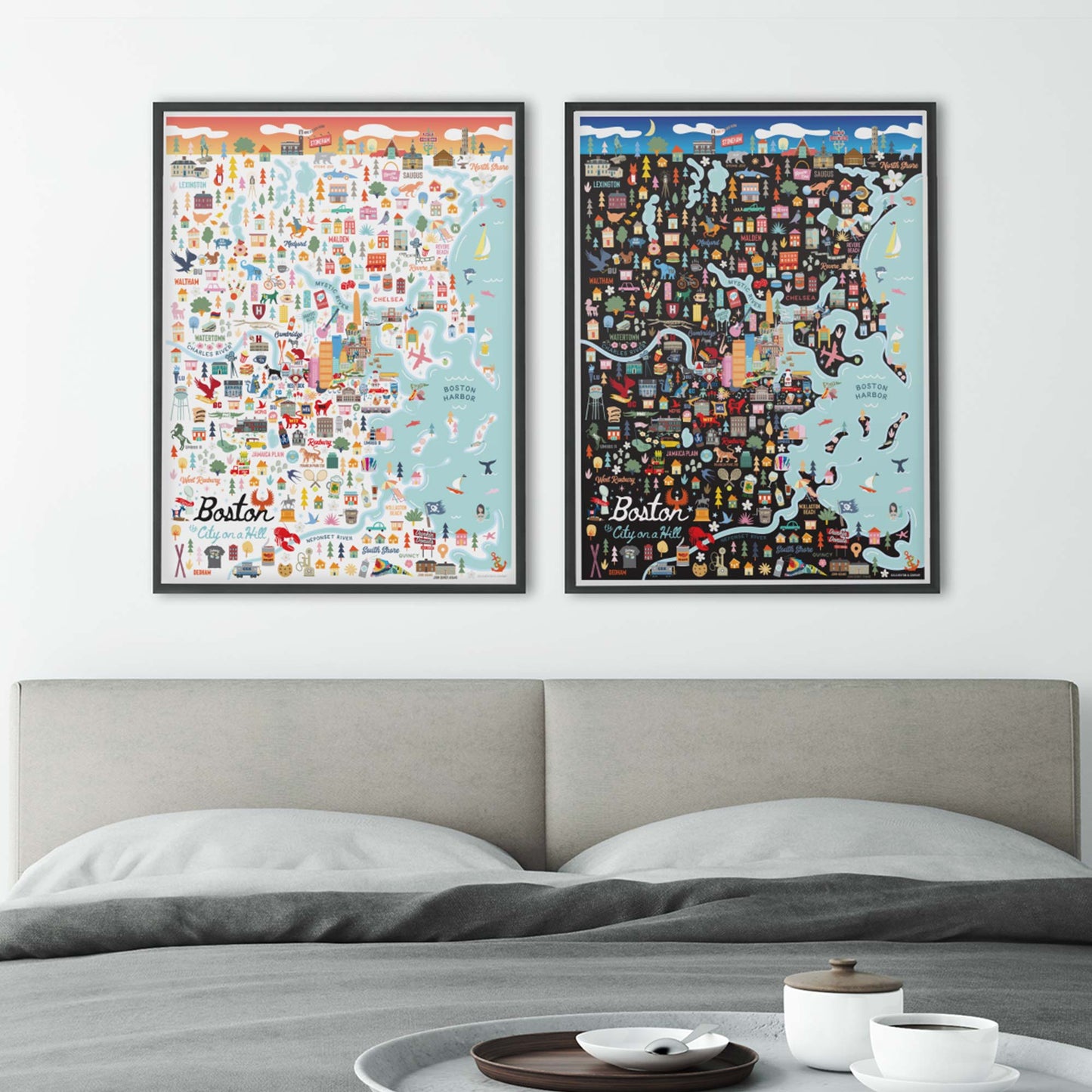 BOSTON, MA | City Series Map Art Print