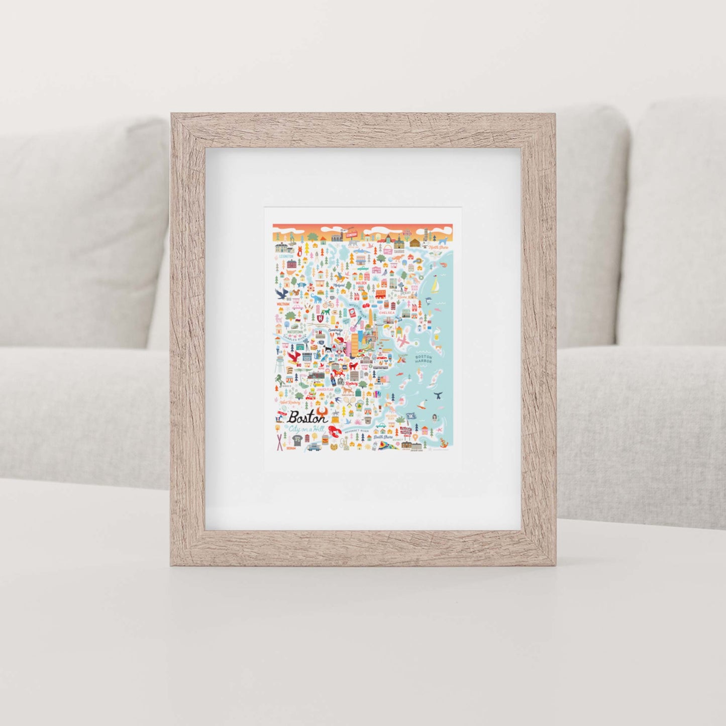 BOSTON, MA | City Series Map Art Print