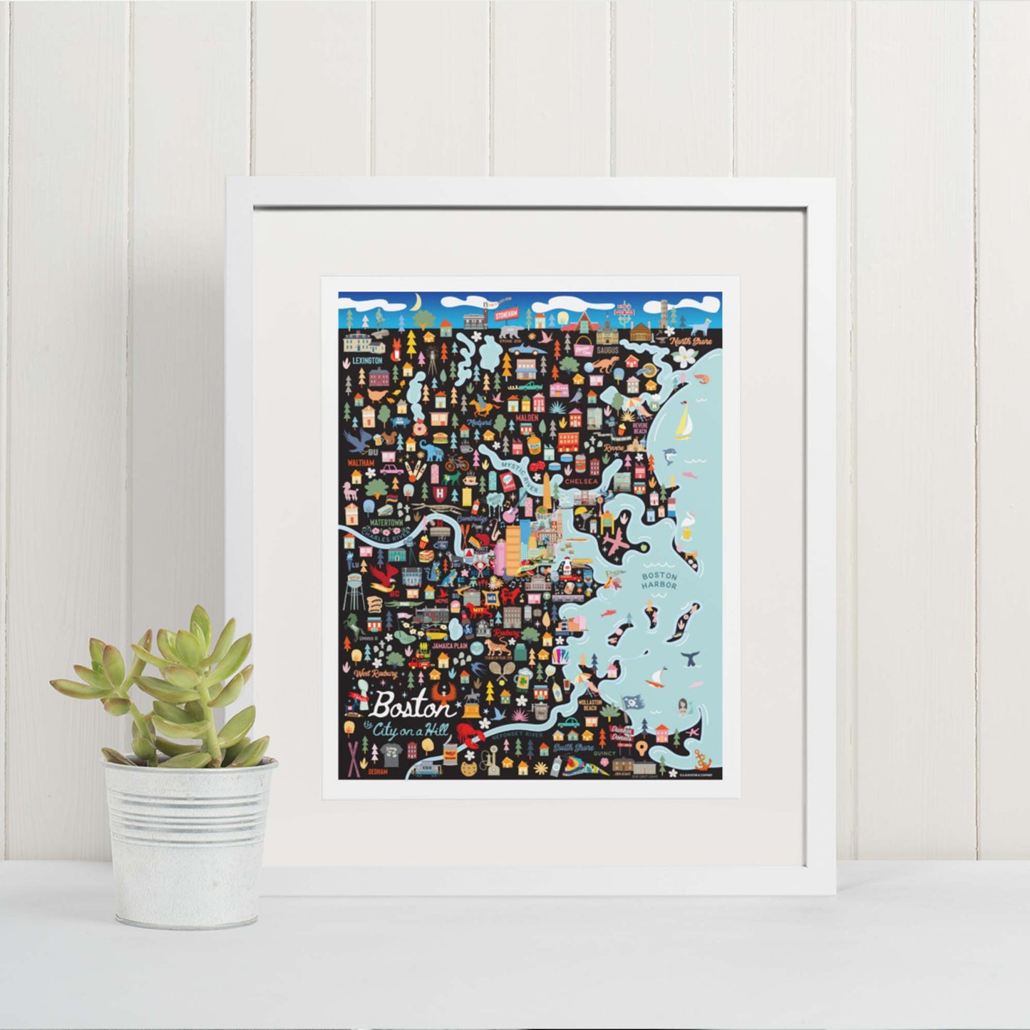 BOSTON, MA | City Series Map Art Print