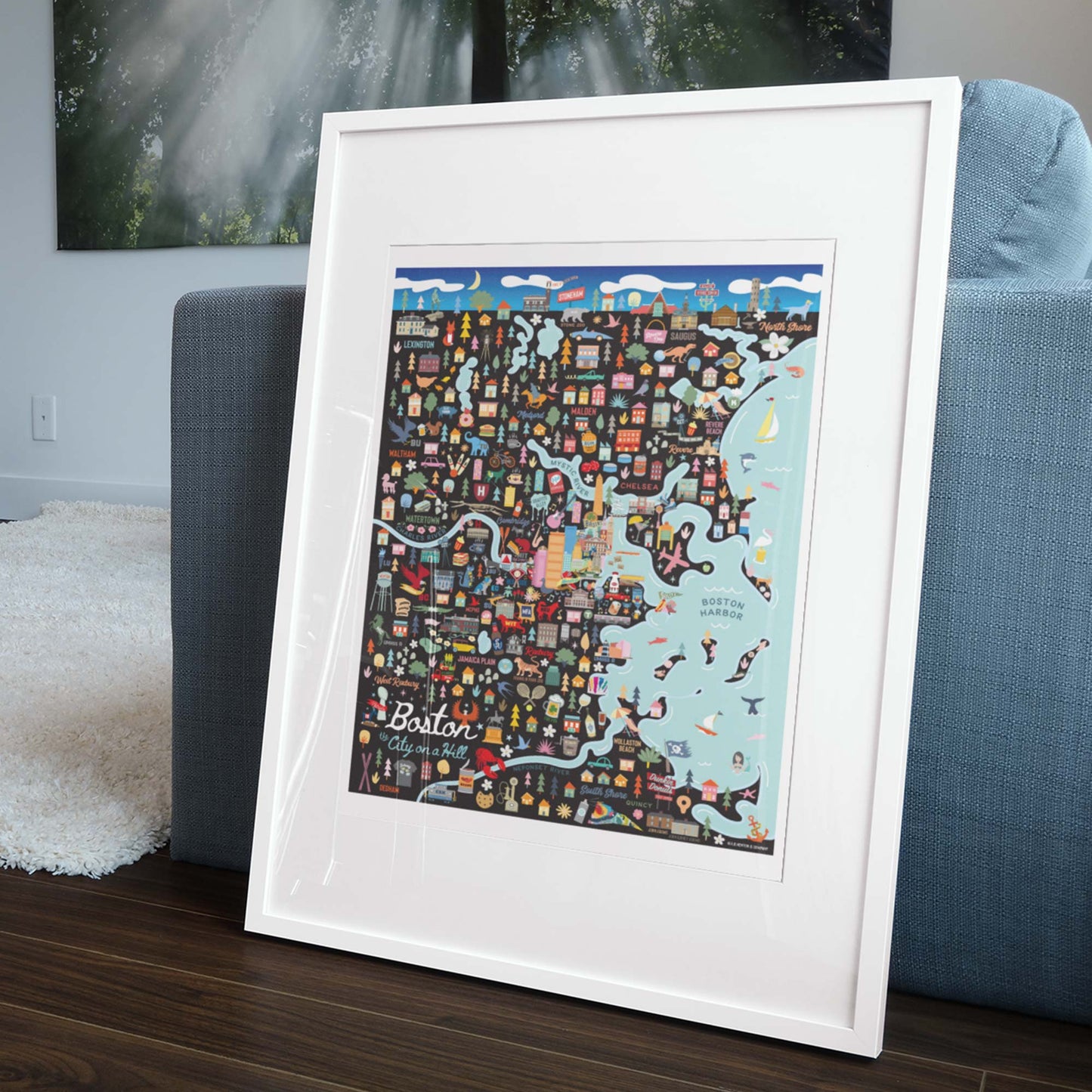 BOSTON, MA | City Series Map Art Print