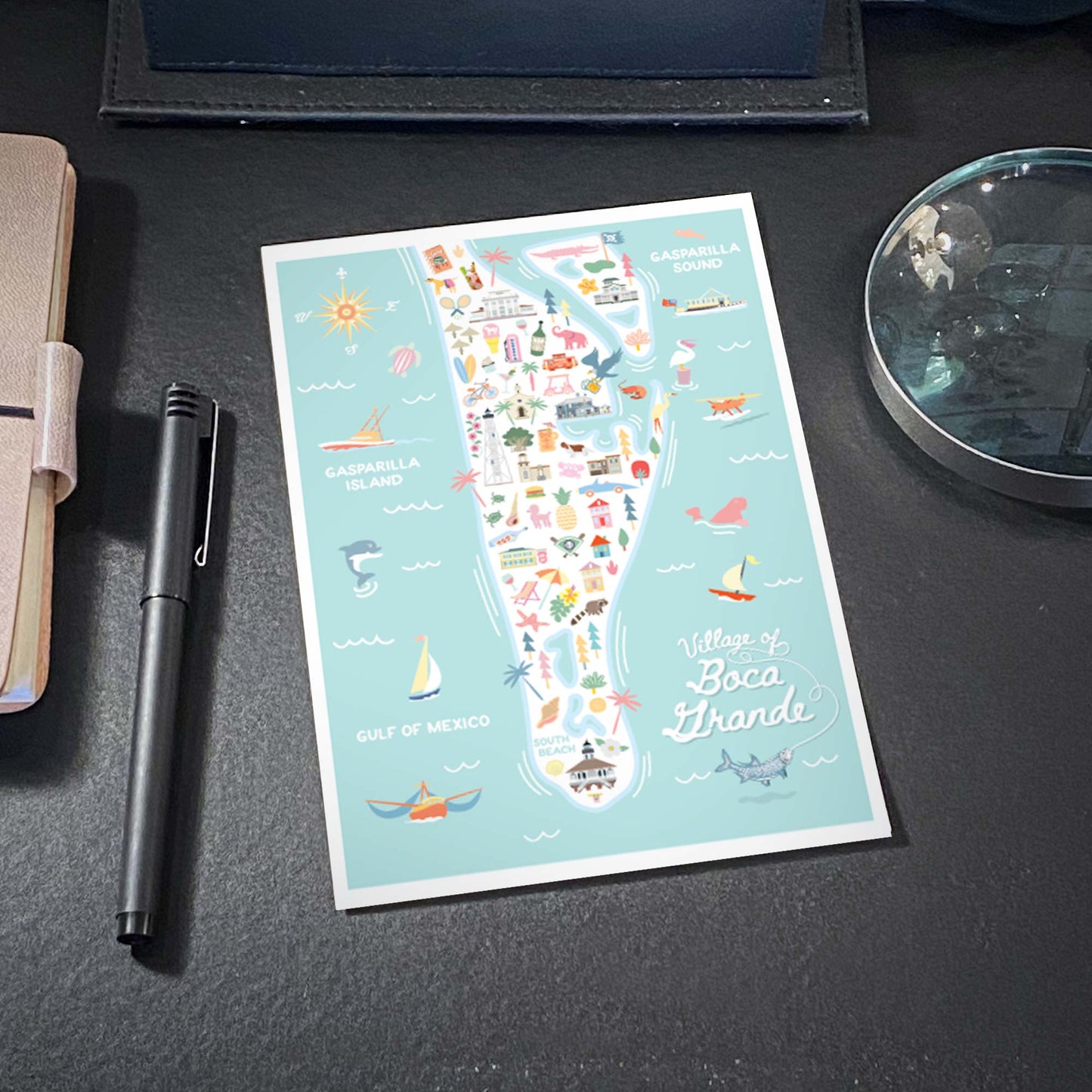 Boca Grande FL 5x7 City Series Postcard