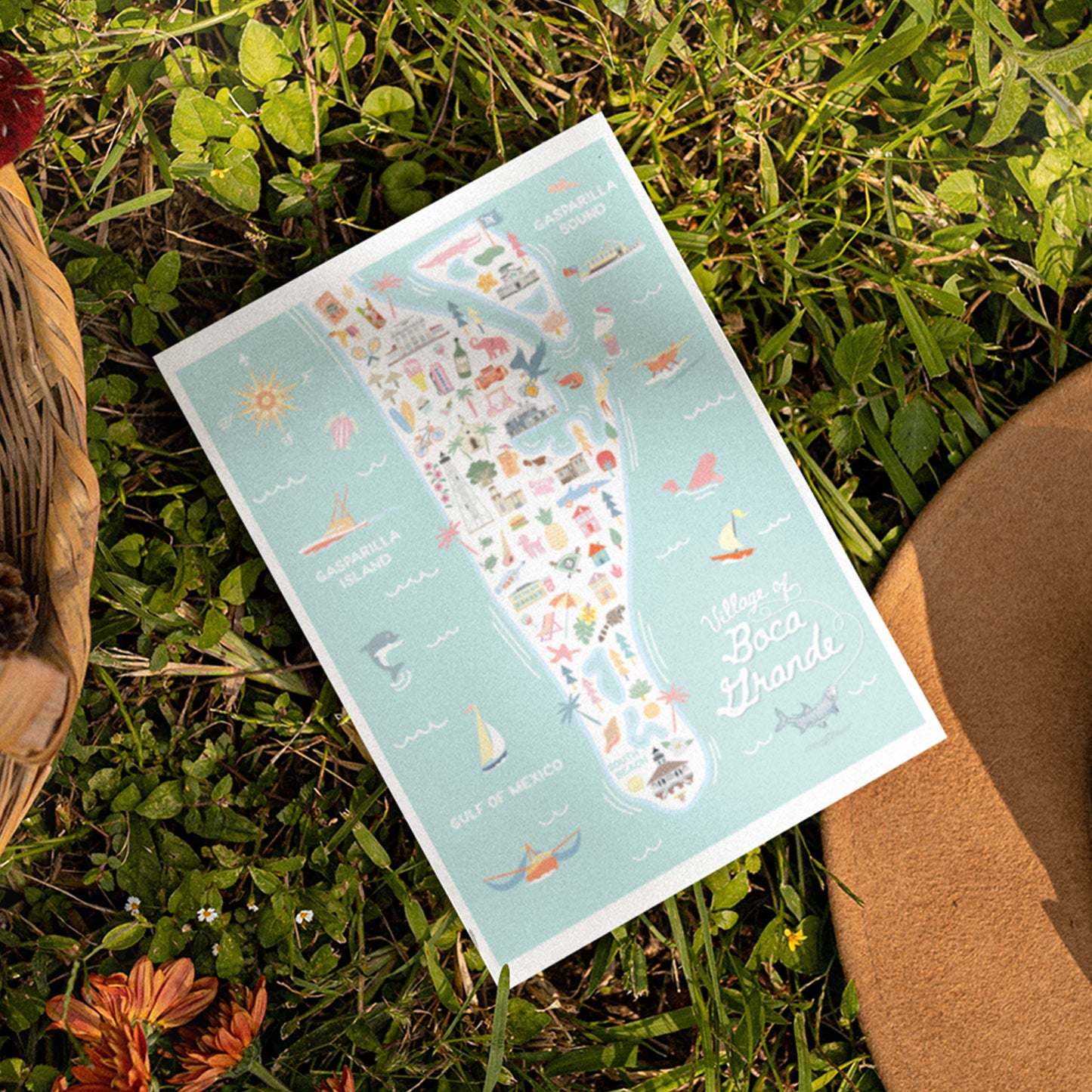 Boca Grande FL 5x7 City Series Postcard