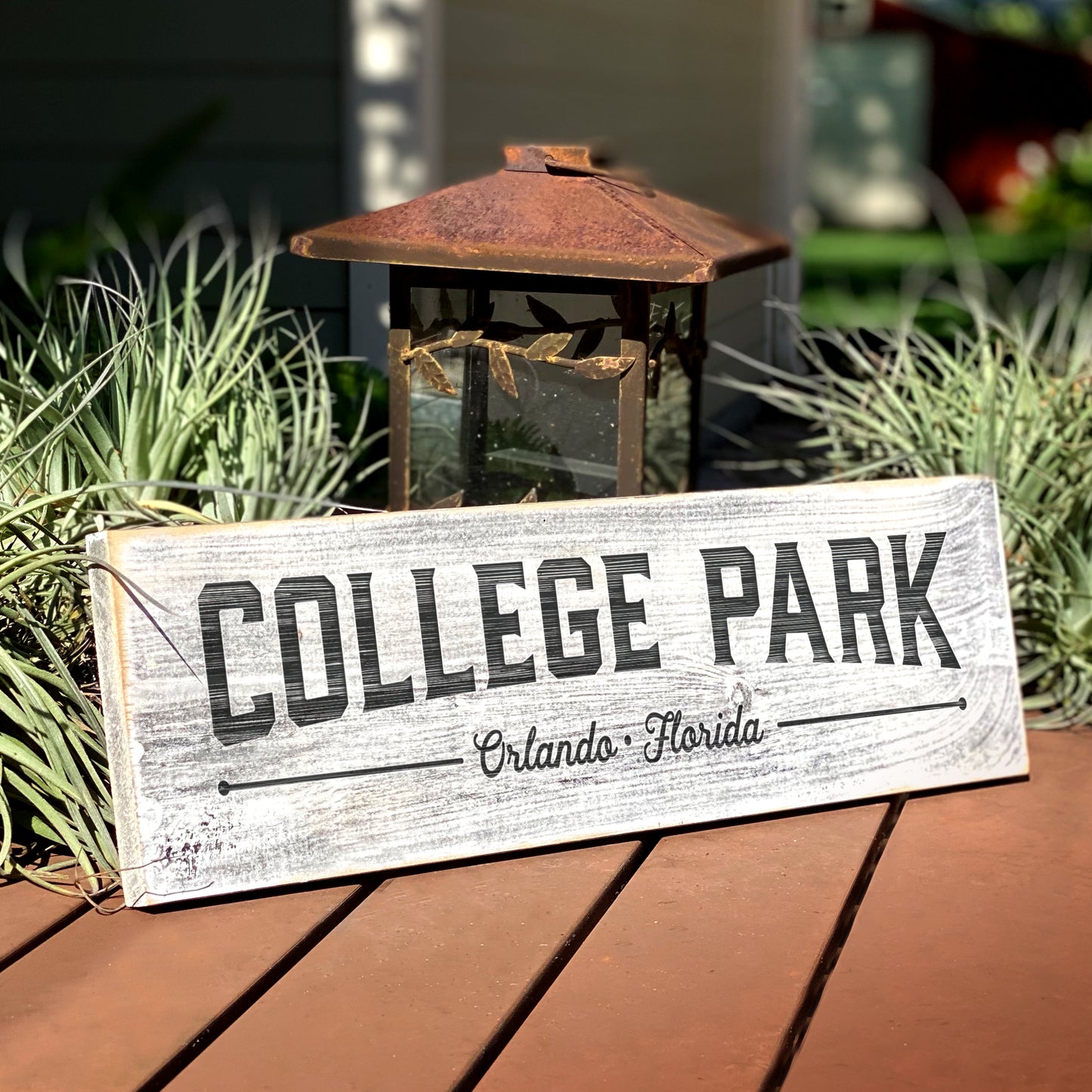 College Park Orlando FL - Handcrafted Artisan Wood Sign