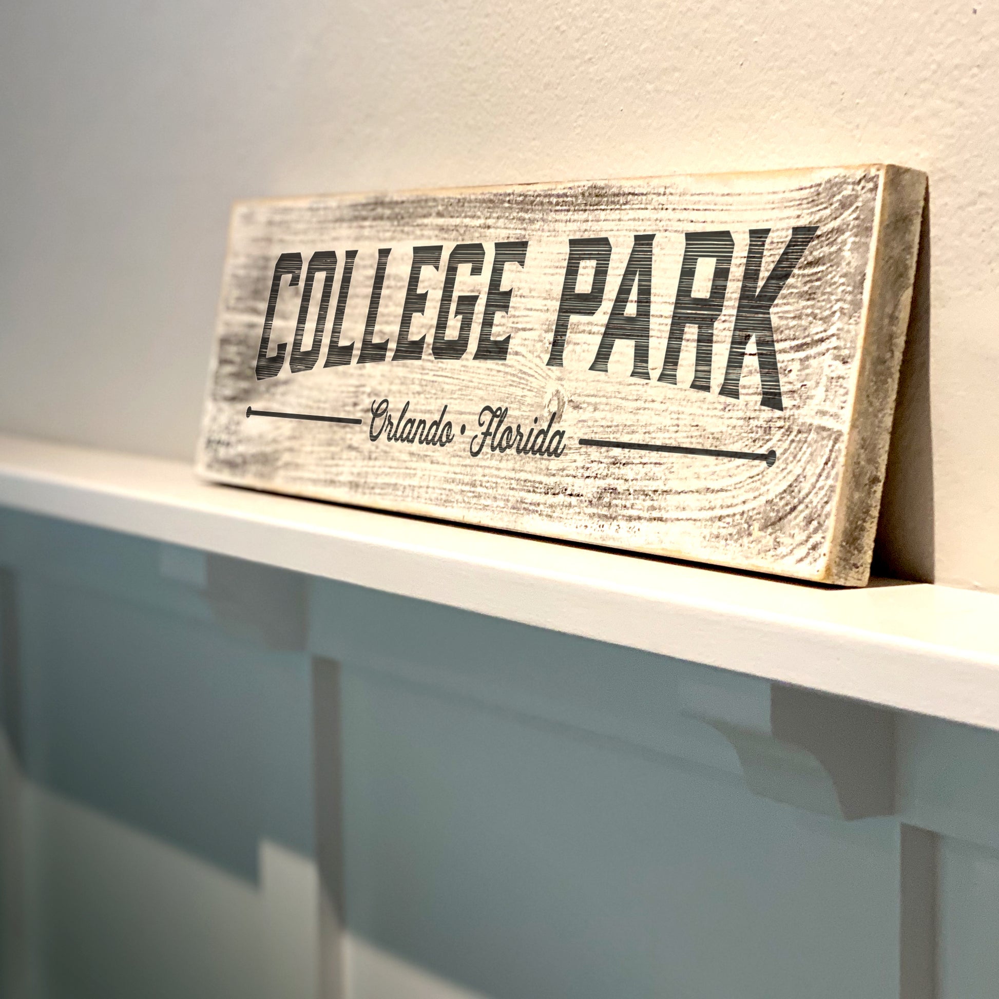 College Park Orlando FL - Handcrafted Artisan Wood Sign - A. B. Newton and Company