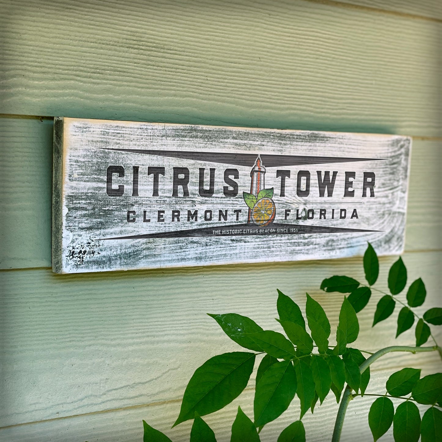 Clermont FL Citrus Tower - Handcrafted Artisan Wood Sign