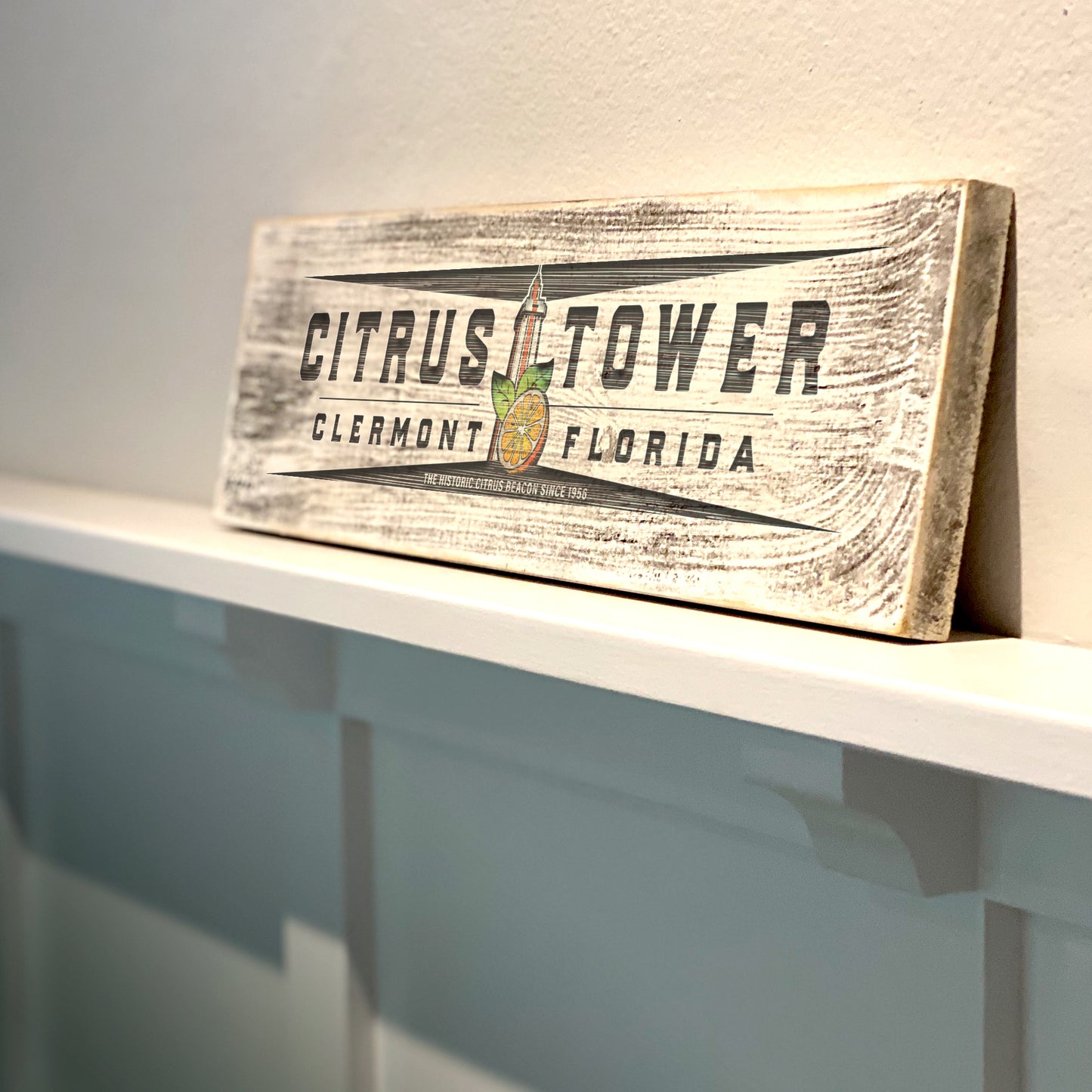 Clermont FL Citrus Tower - Handcrafted Artisan Wood Sign