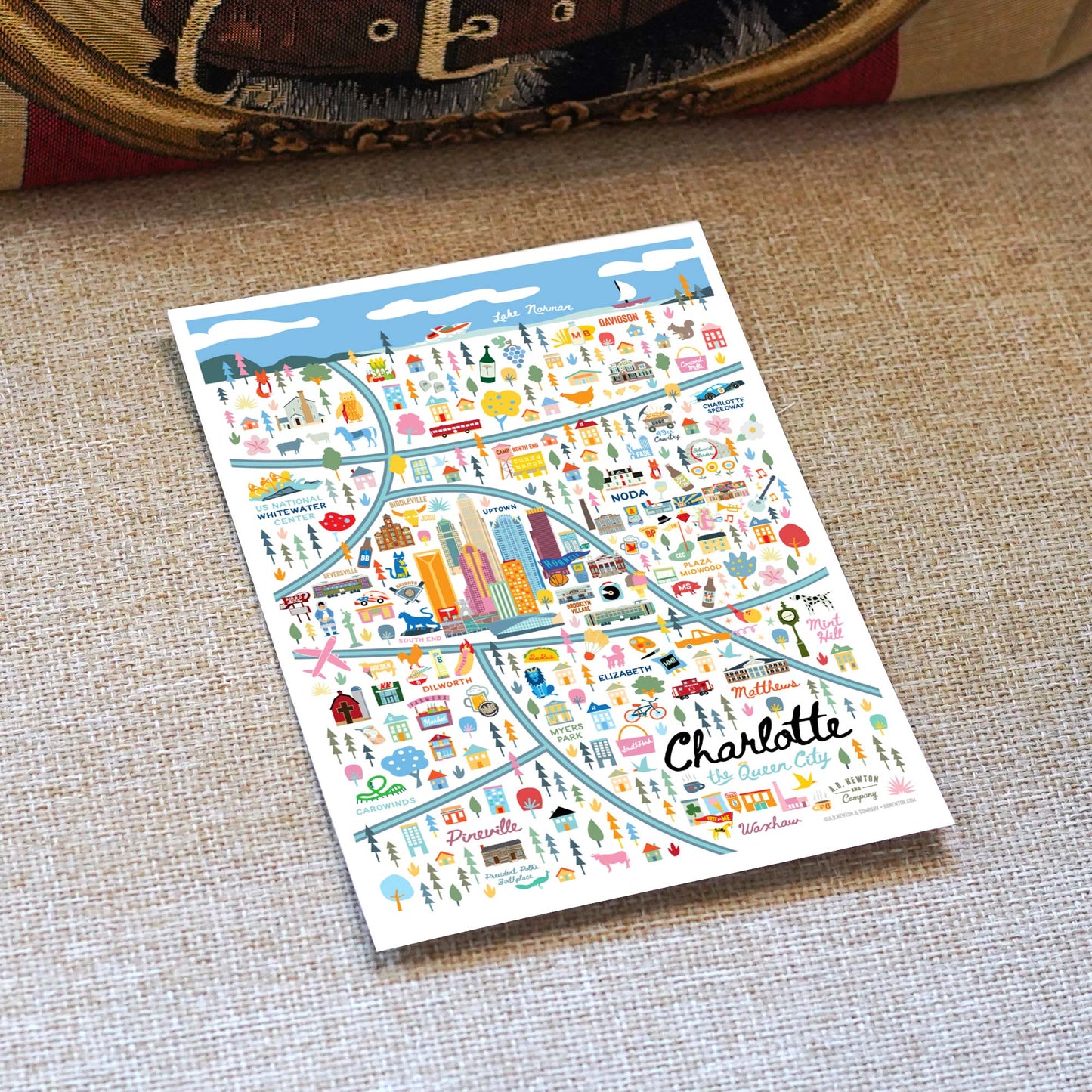Charlotte NC 5x7 City Series Postcard
