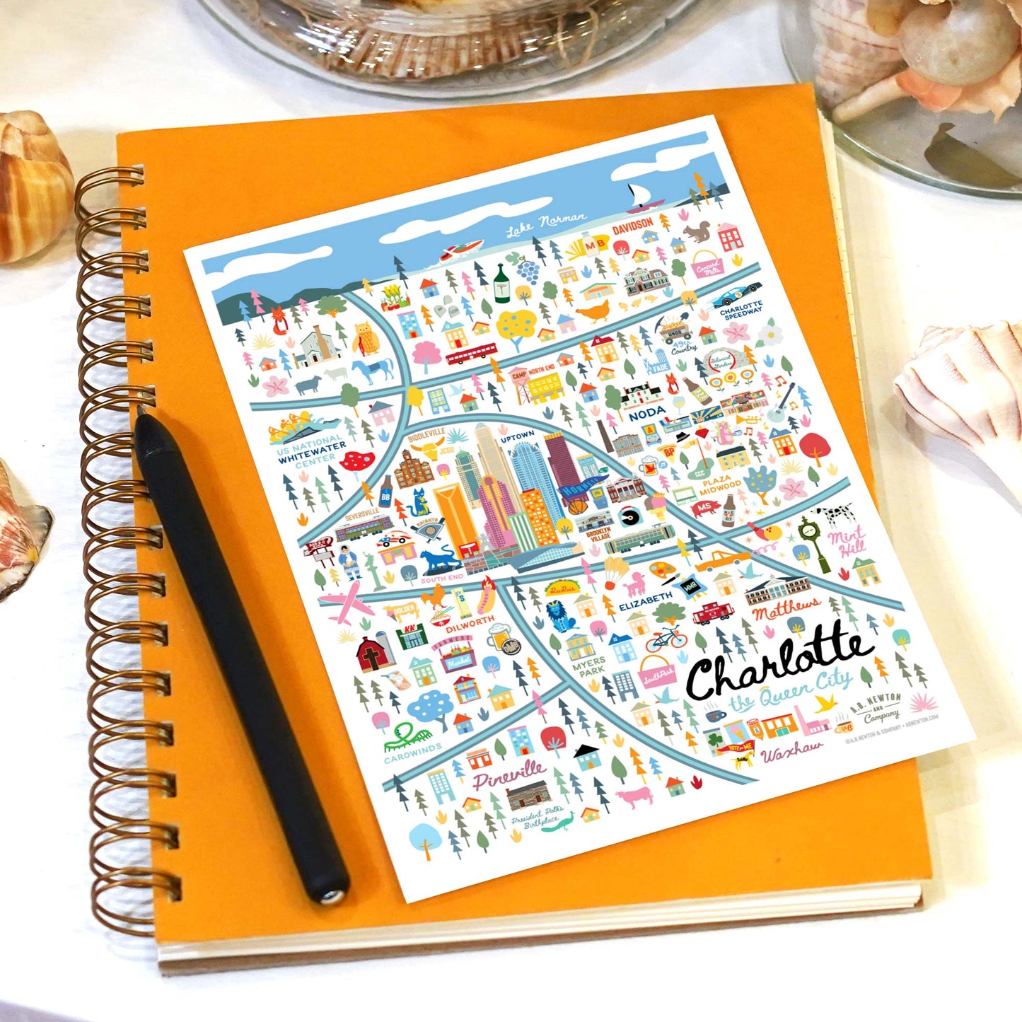 Charlotte NC 5x7 City Series Postcard