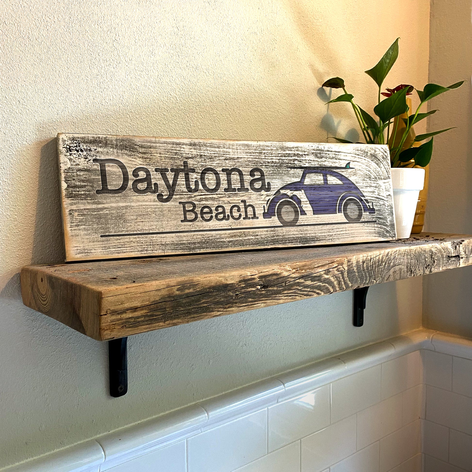 Daytona Beach - Handcrafted Artisan Wood Sign - A. B. Newton and Company