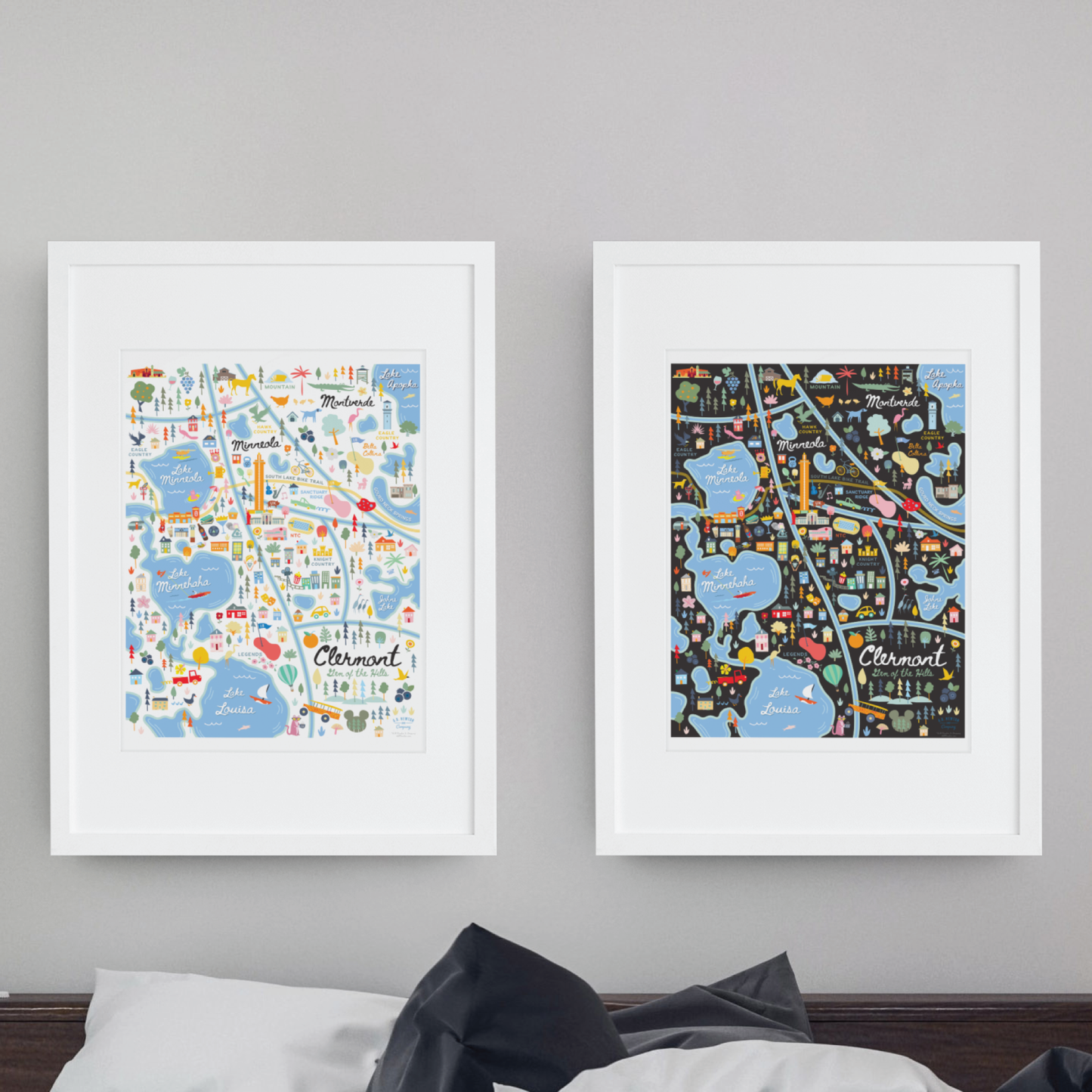 City of Clermont Florida | Area Map Art Print - A. B. Newton and Company