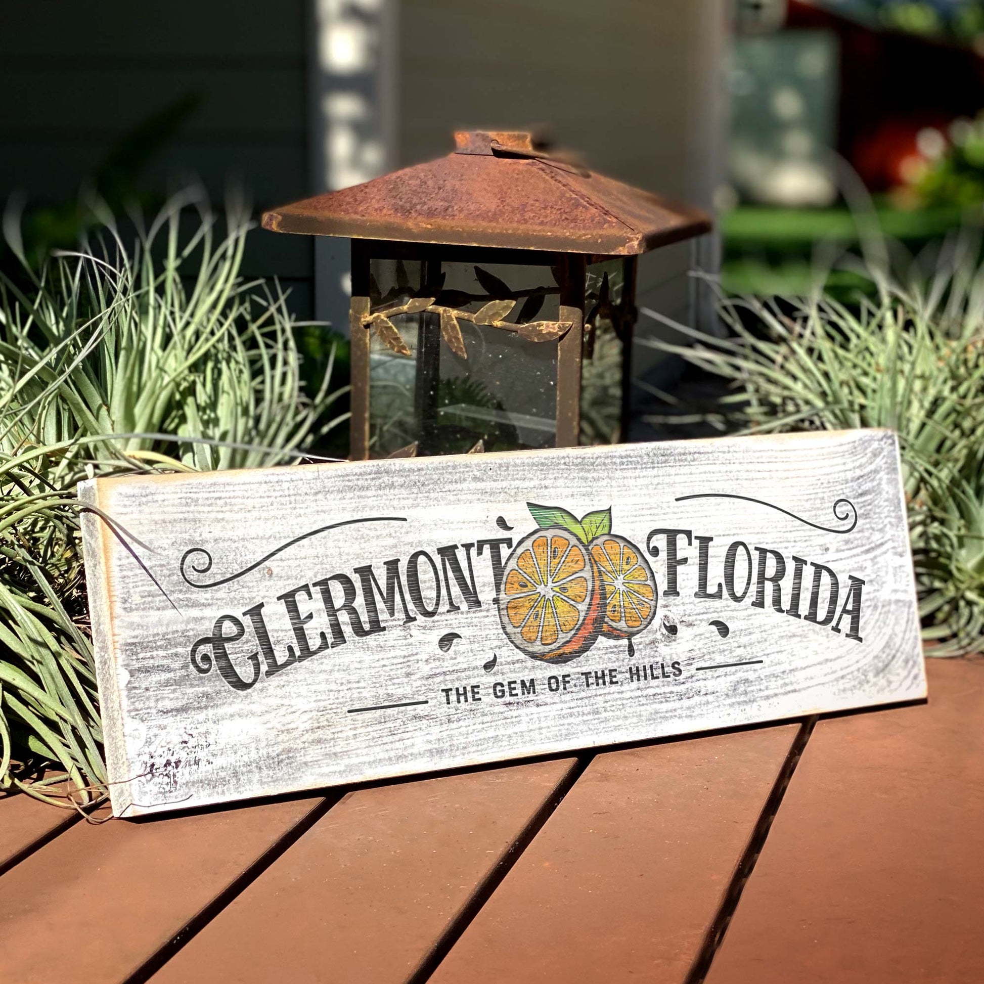 Clermont FL Citrus Capital - Handcrafted Artisan Wood Sign - A. B. Newton and Company