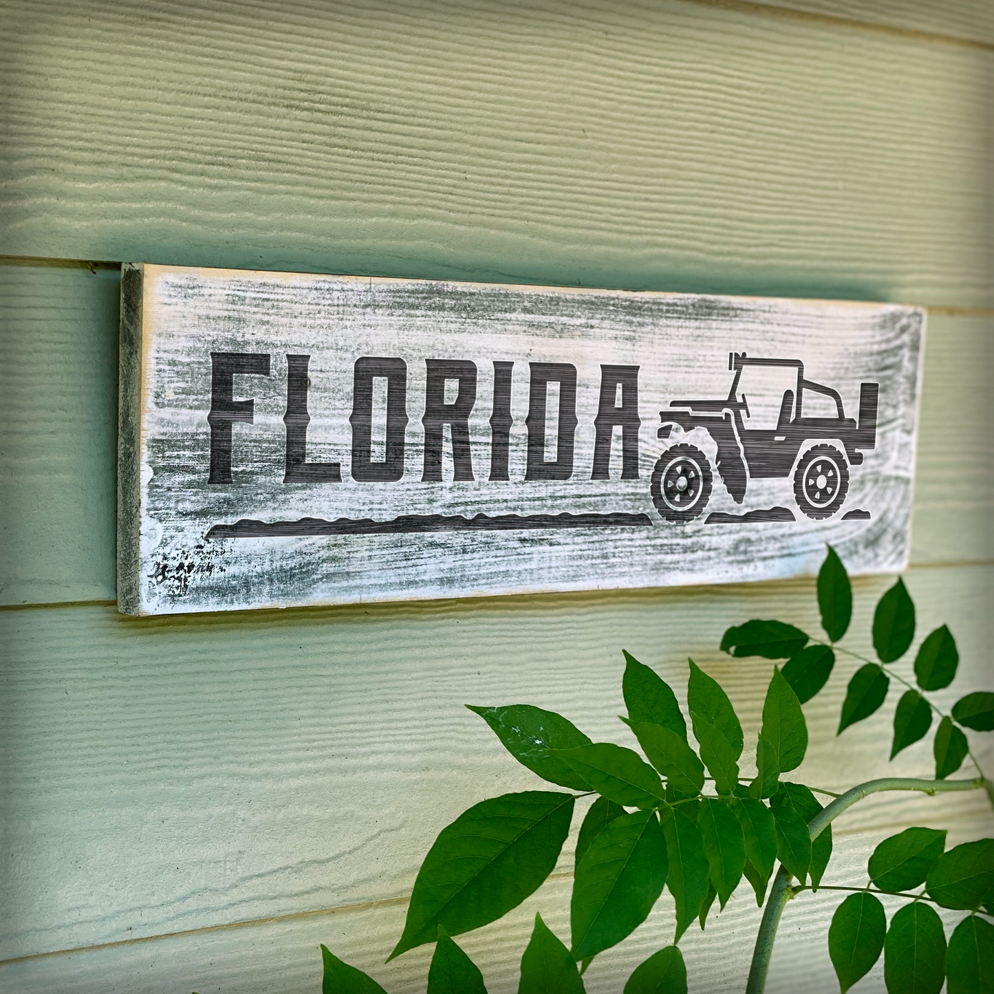 Florida Jeep - Handcrafted Artisan Wood Sign