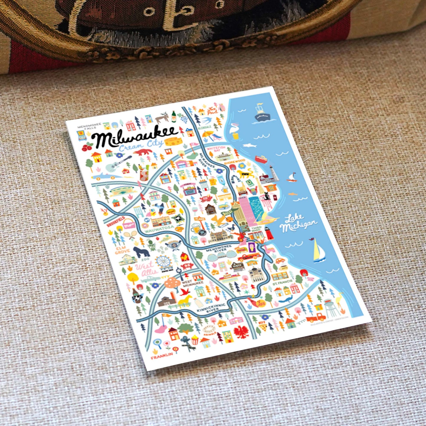 Milwaukee WI 5x7 City Series Postcard