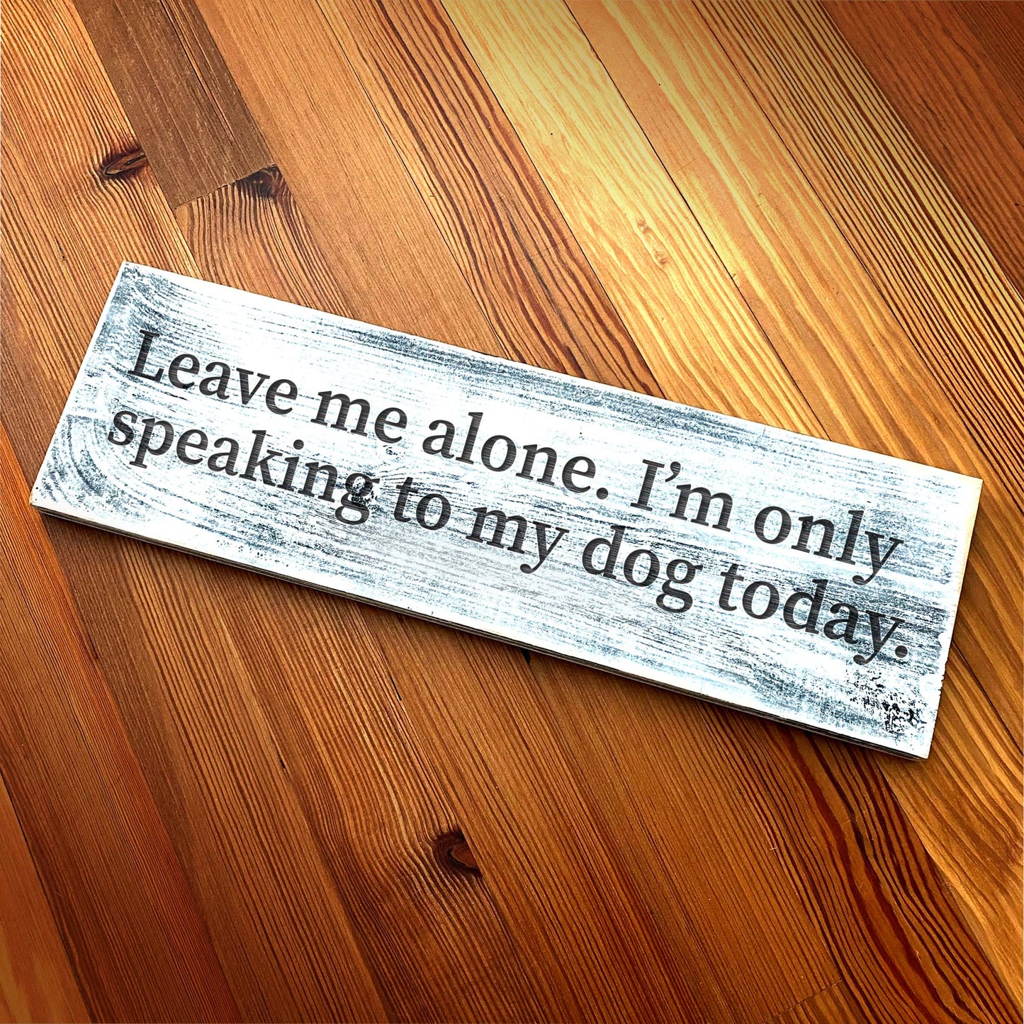 I'm only speaking to my dog today - Handcrafted Artisan Wood Sign - A. B. Newton and Company