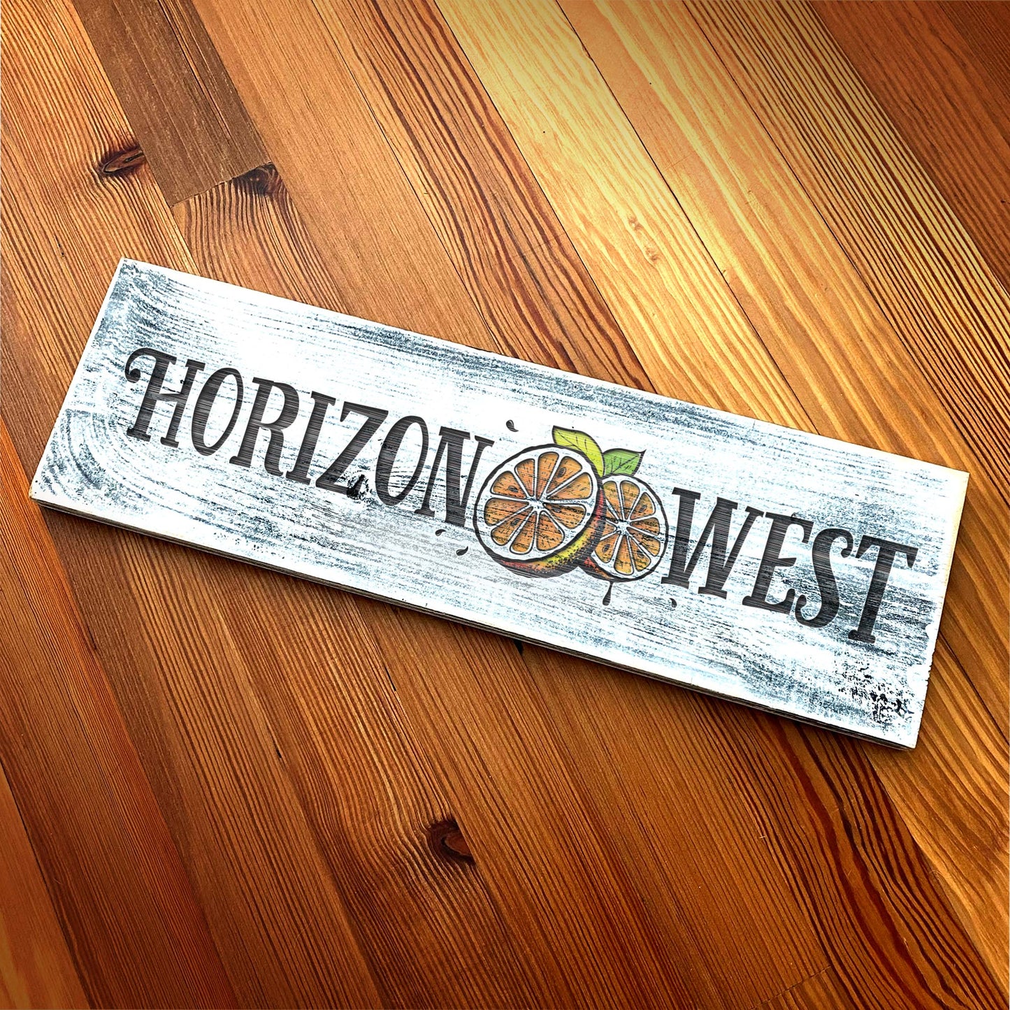 Horizon West - Handcrafted Artisan Wood Sign - A. B. Newton and Company