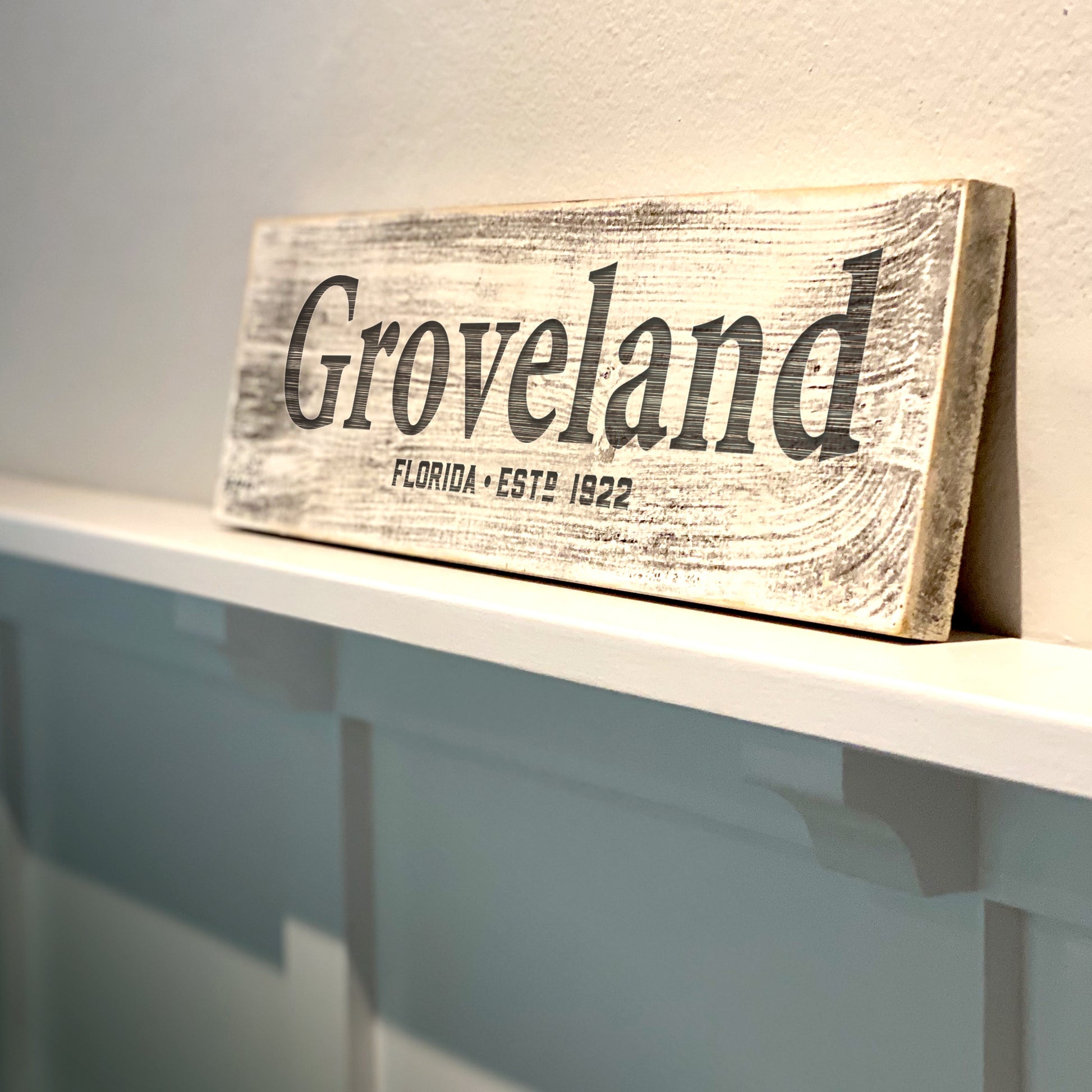 Groveland FL EST.1922 - Handcrafted Artisan Wood Sign - A. B. Newton and Company