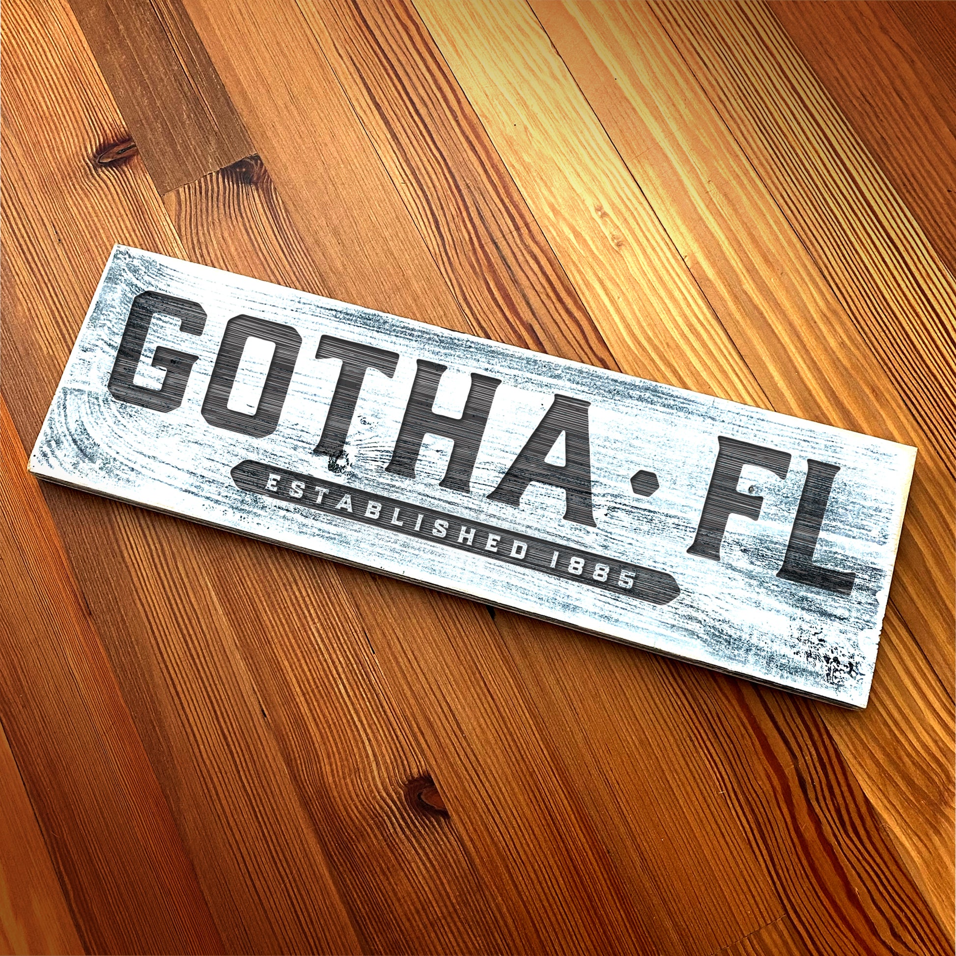Gotha FL - Handcrafted Artisan Wood Sign - A. B. Newton and Company