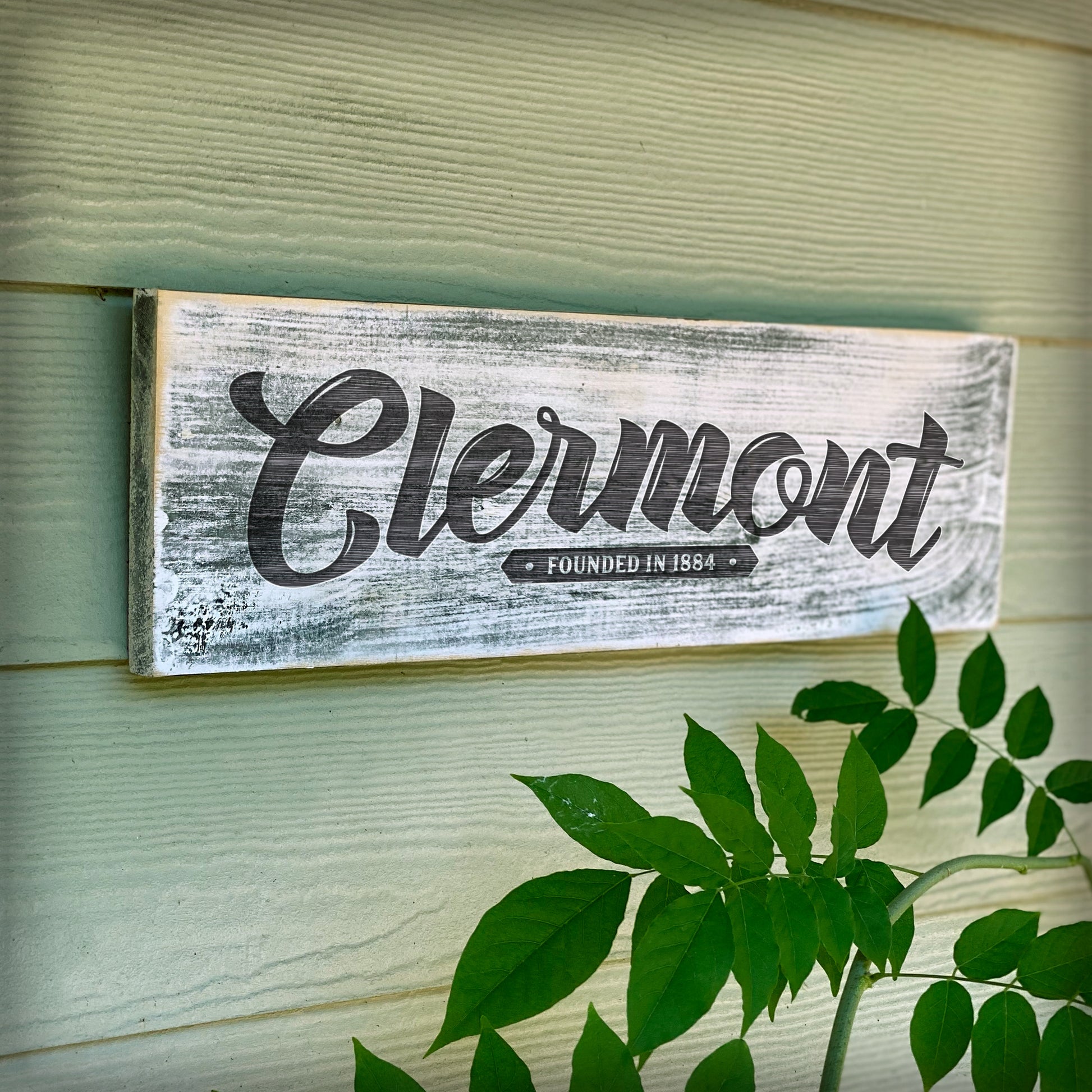 Clermont FL - Handcrafted Artisan Wood Sign - A. B. Newton and Company