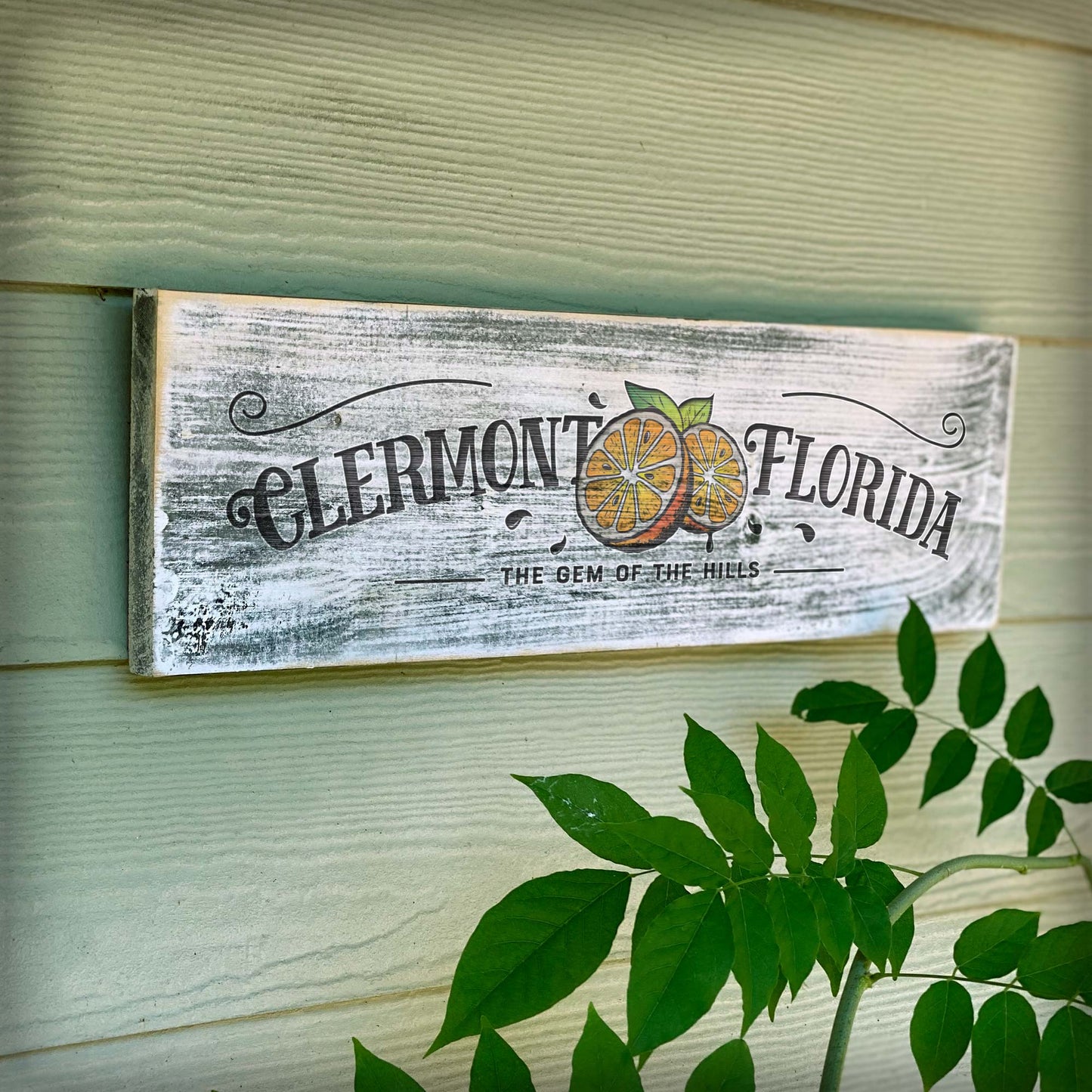 Clermont FL Citrus Capital - Handcrafted Artisan Wood Sign
