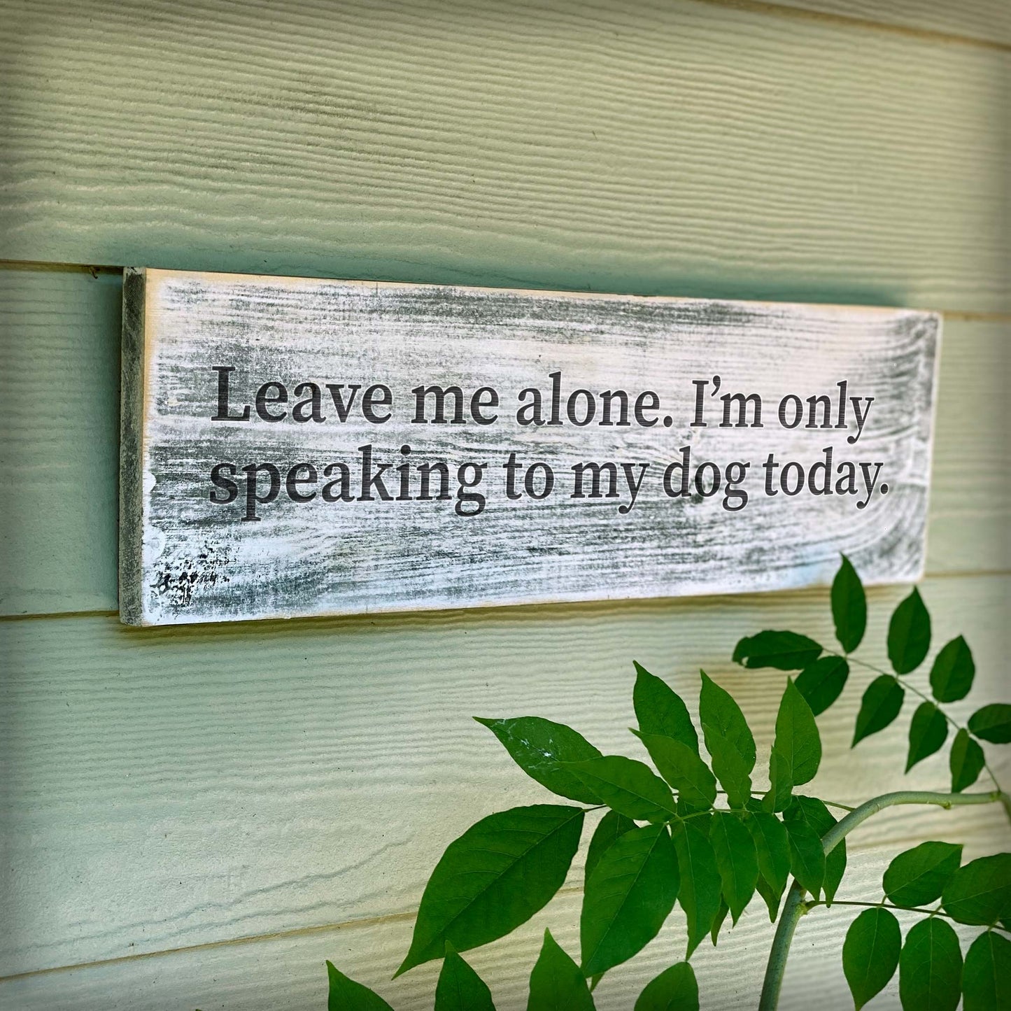 I'm only speaking to my dog today - Handcrafted Artisan Wood Sign - A. B. Newton and Company